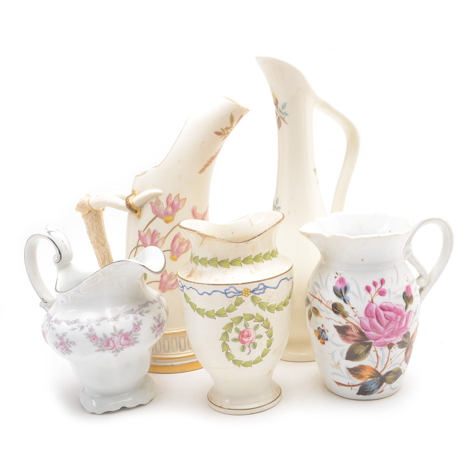 Collection of Porcelain Pitchers and More