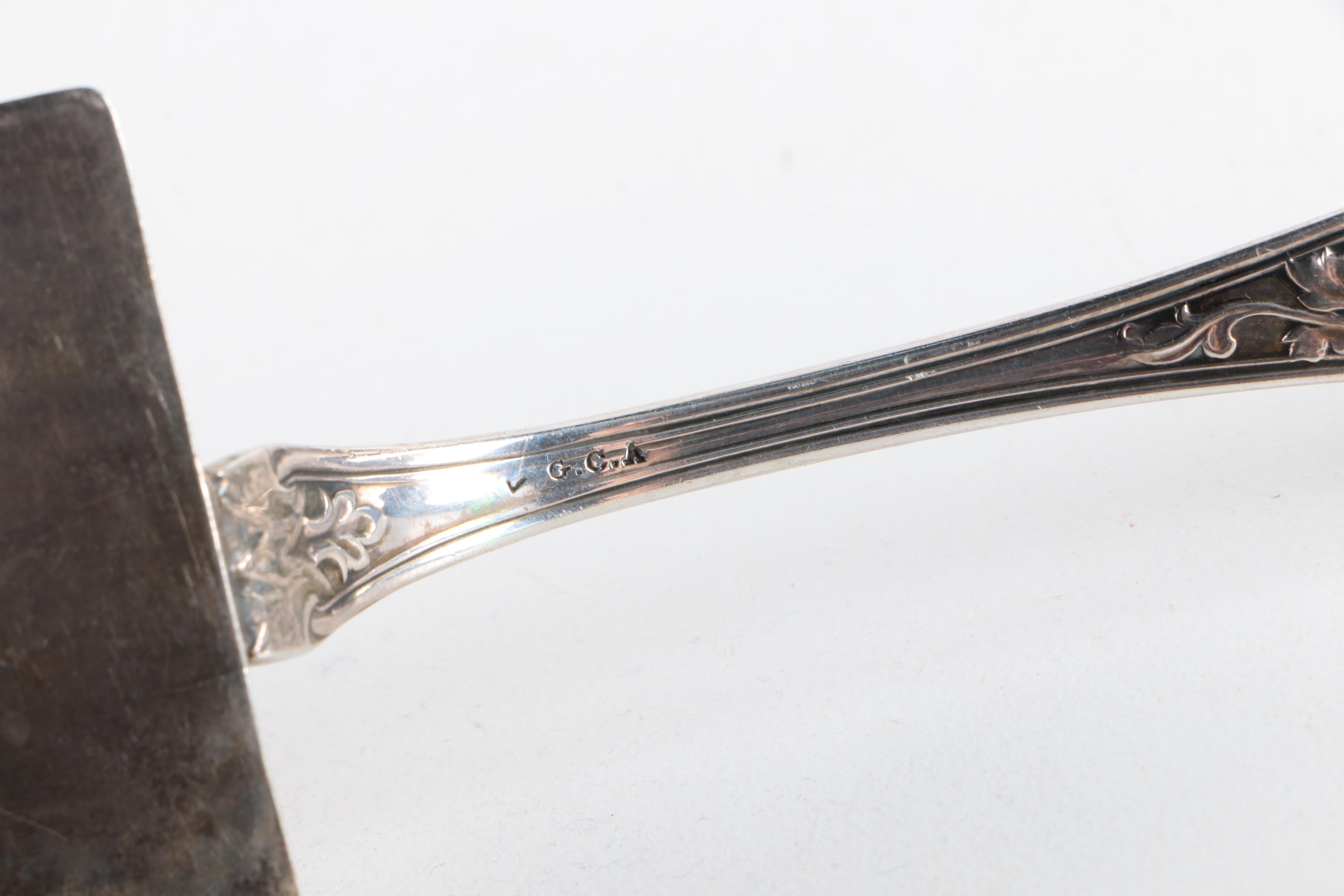 Victorian Elkington & Co. Silver Plate Serving Utensils with Assorted Flatware