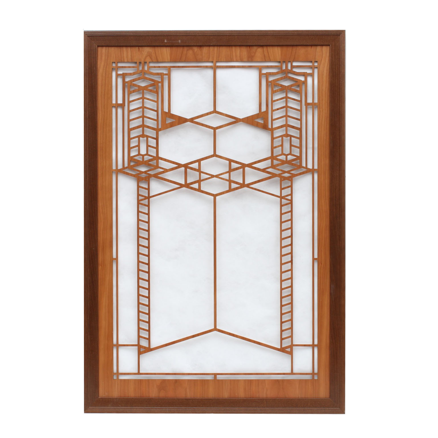 Lasercut Wood Screen After Frank Lloyd Wright Robie House Wood Screen