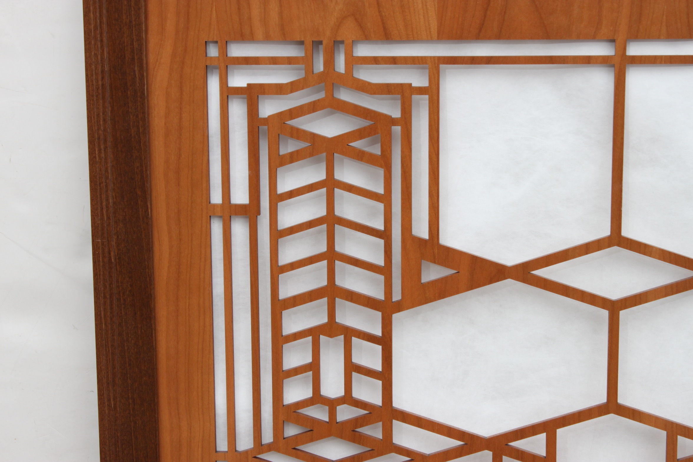 Lasercut Wood Screen After Frank Lloyd Wright Robie House Wood Screen