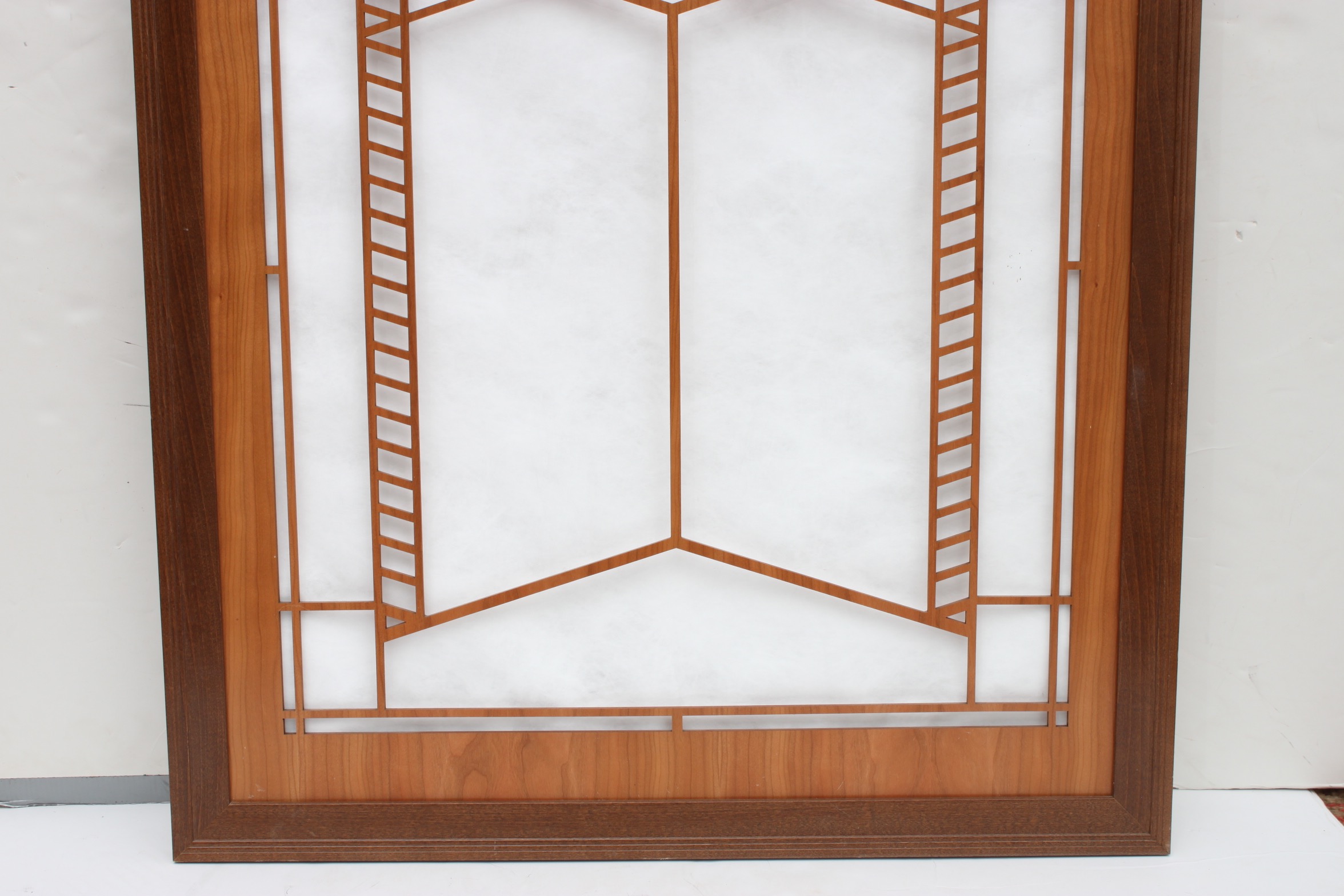Lasercut Wood Screen After Frank Lloyd Wright Robie House Wood Screen