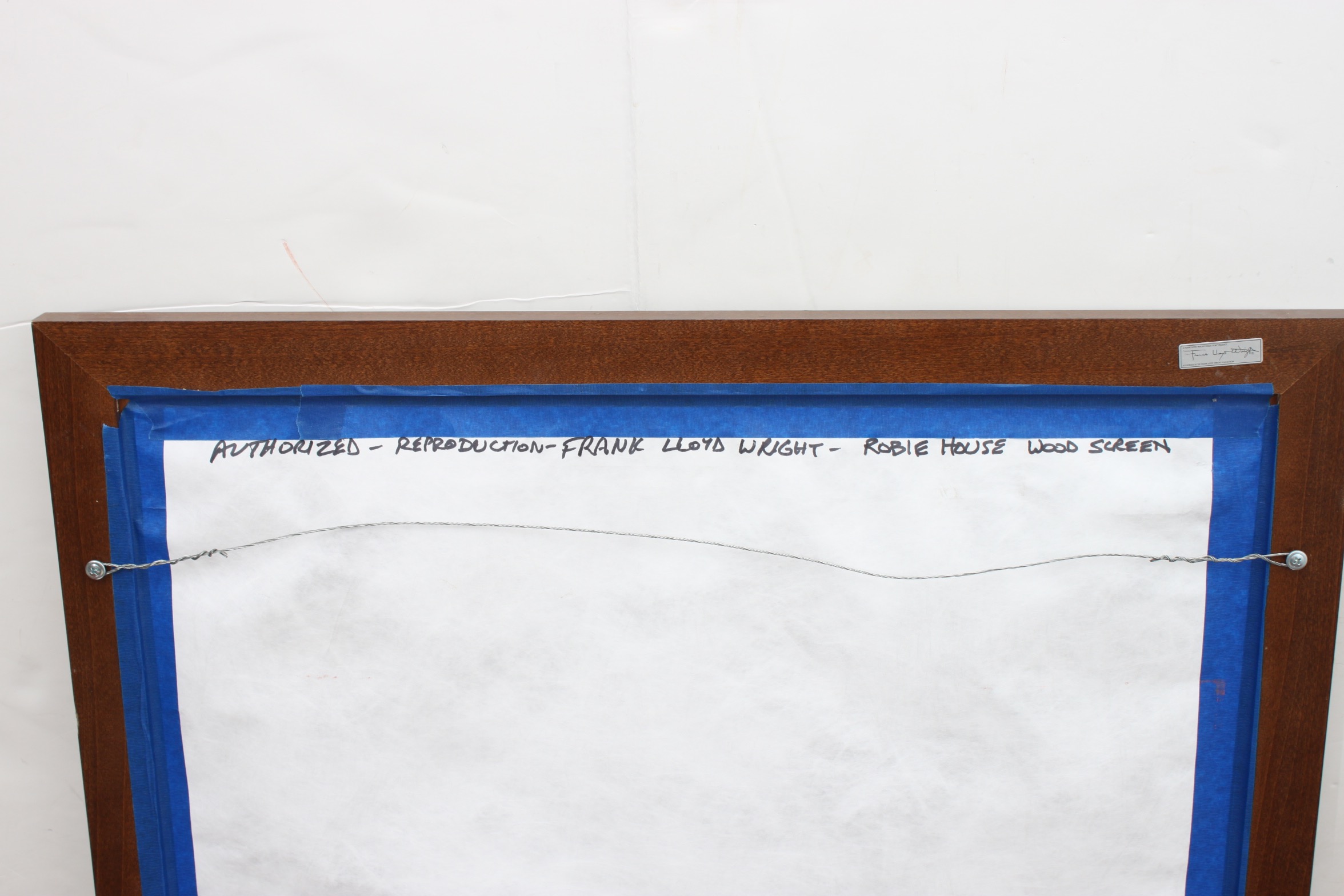 Lasercut Wood Screen After Frank Lloyd Wright Robie House Wood Screen