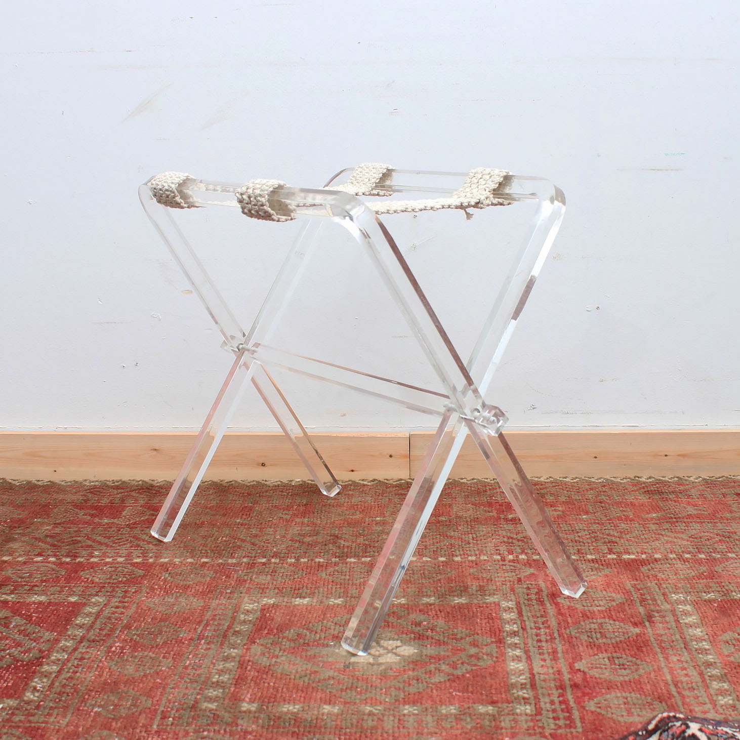Vintage Lucite Folding Luggage Stand by Creations at Dallas