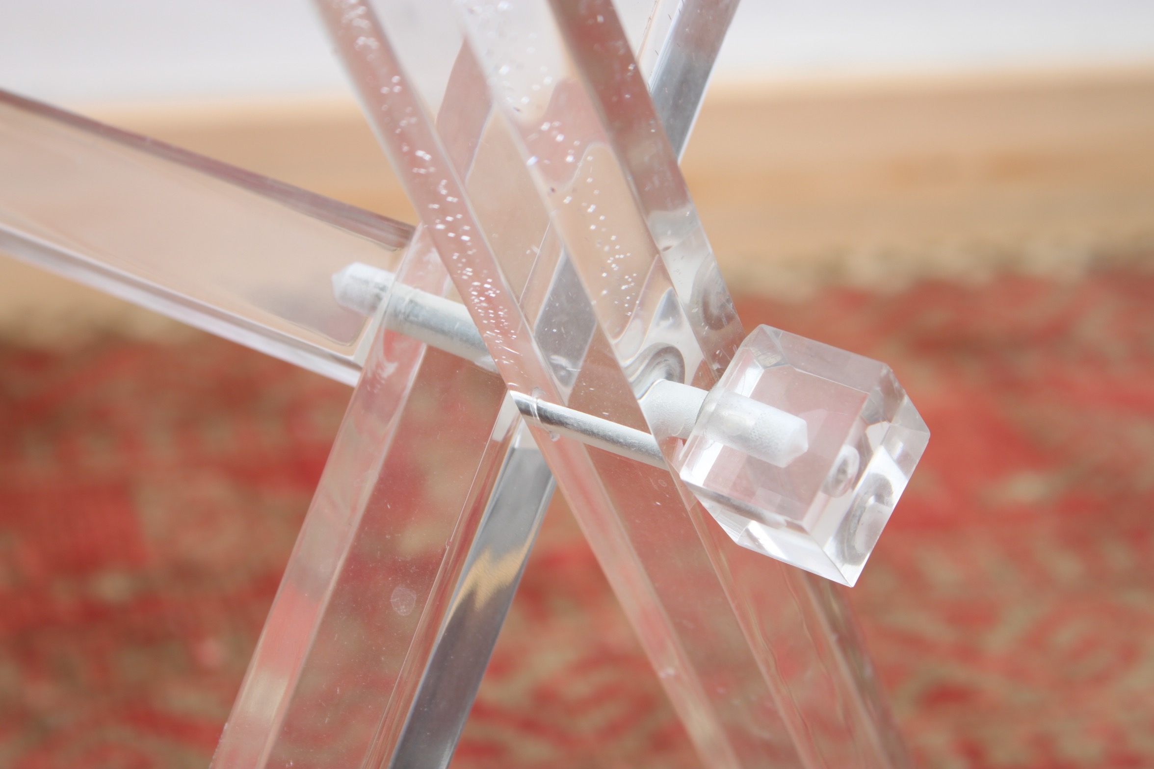 Vintage Lucite Folding Luggage Stand by Creations at Dallas