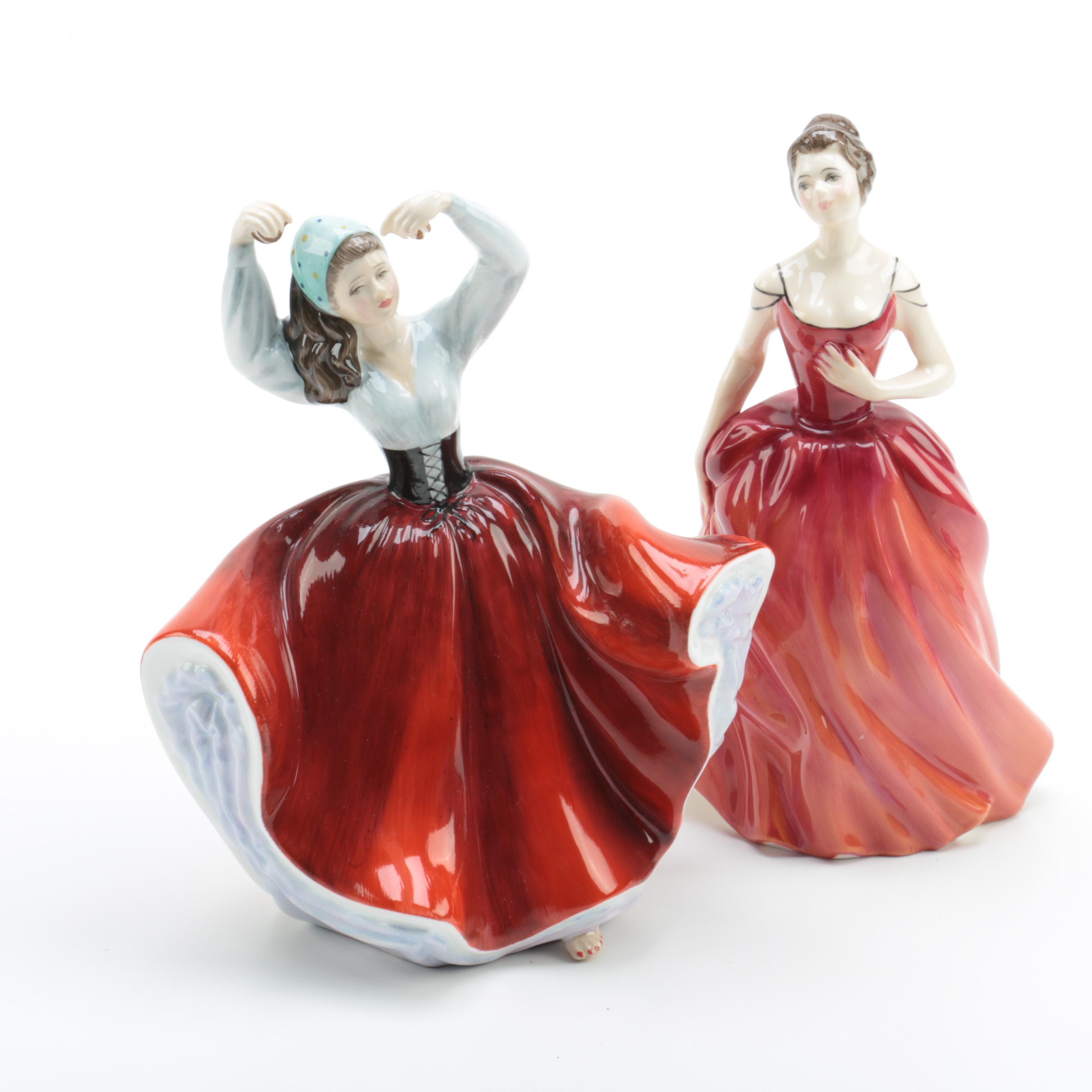 Royal Doulton "Karen" and "Innocence" Porcelain Figurines