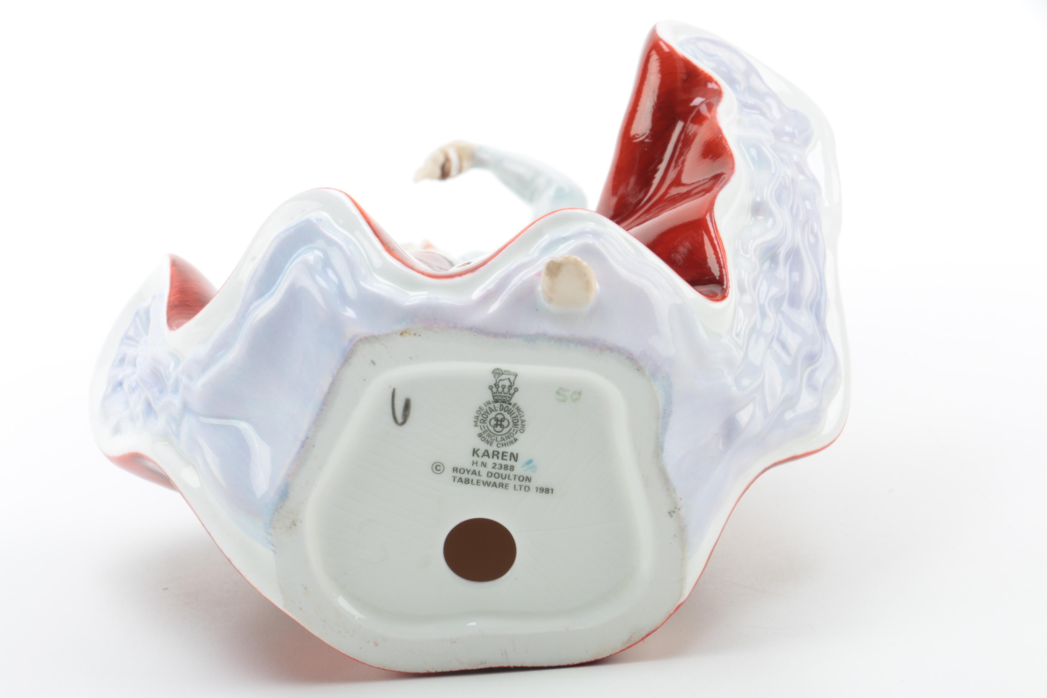 Royal Doulton "Karen" and "Innocence" Porcelain Figurines