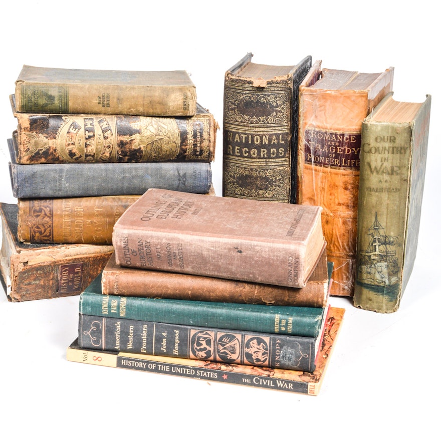 Vintage and Antique History Books