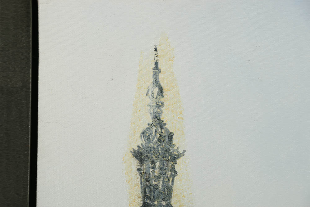 Martha Diamond Oil Painting "Two Towers"