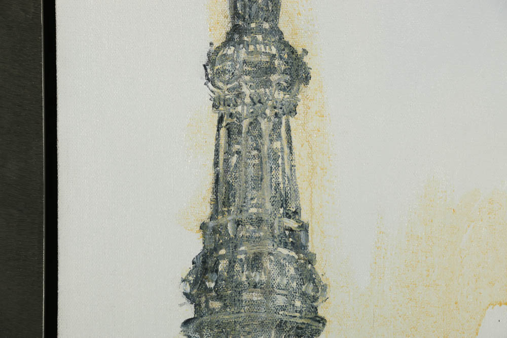 Martha Diamond Oil Painting "Two Towers"