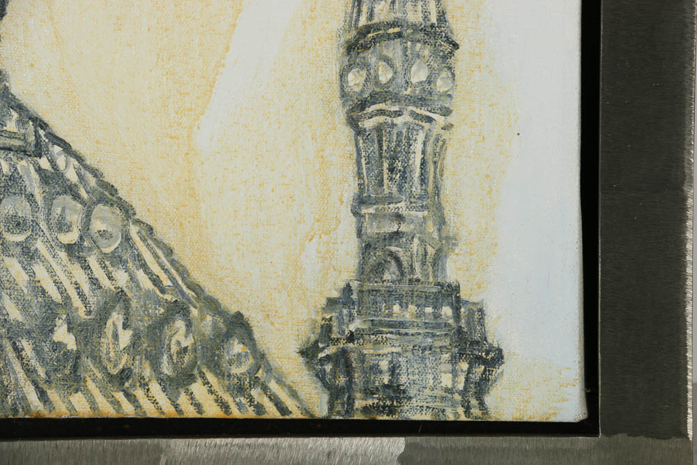 Martha Diamond Oil Painting "Two Towers"