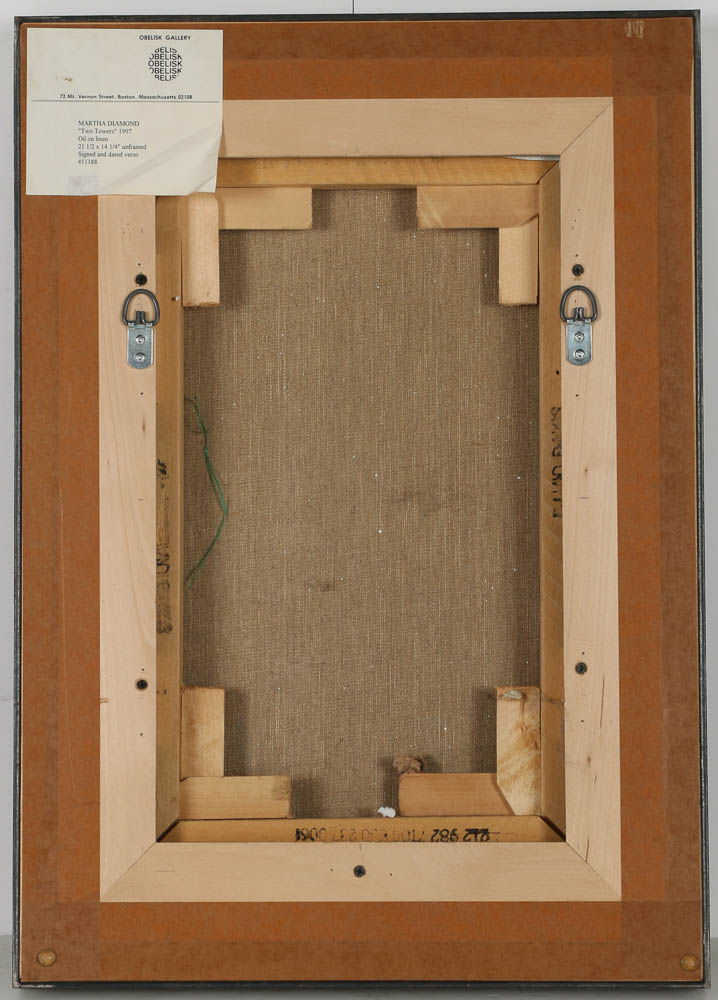 Martha Diamond Oil Painting "Two Towers"