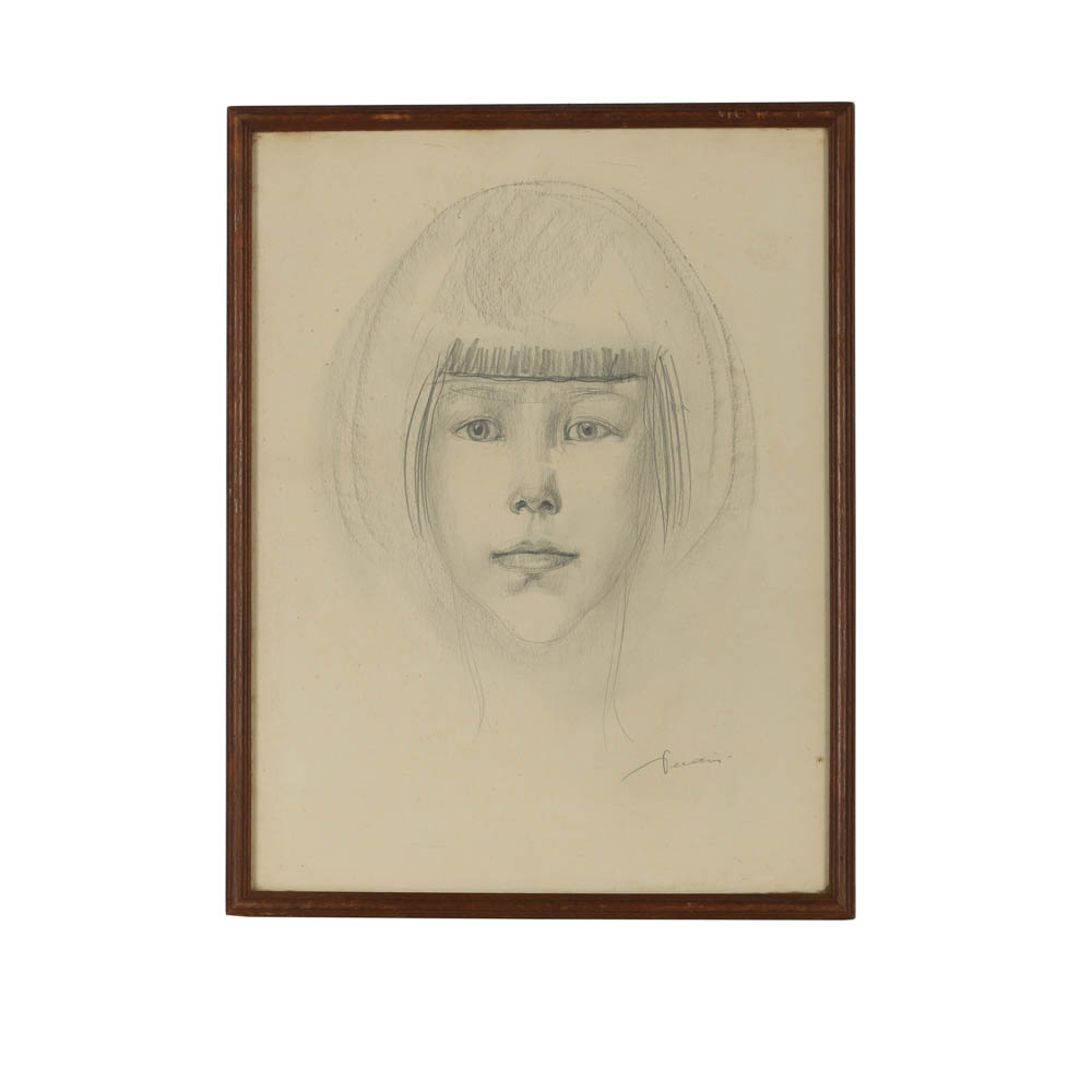 Albert Decaris Graphite Drawing