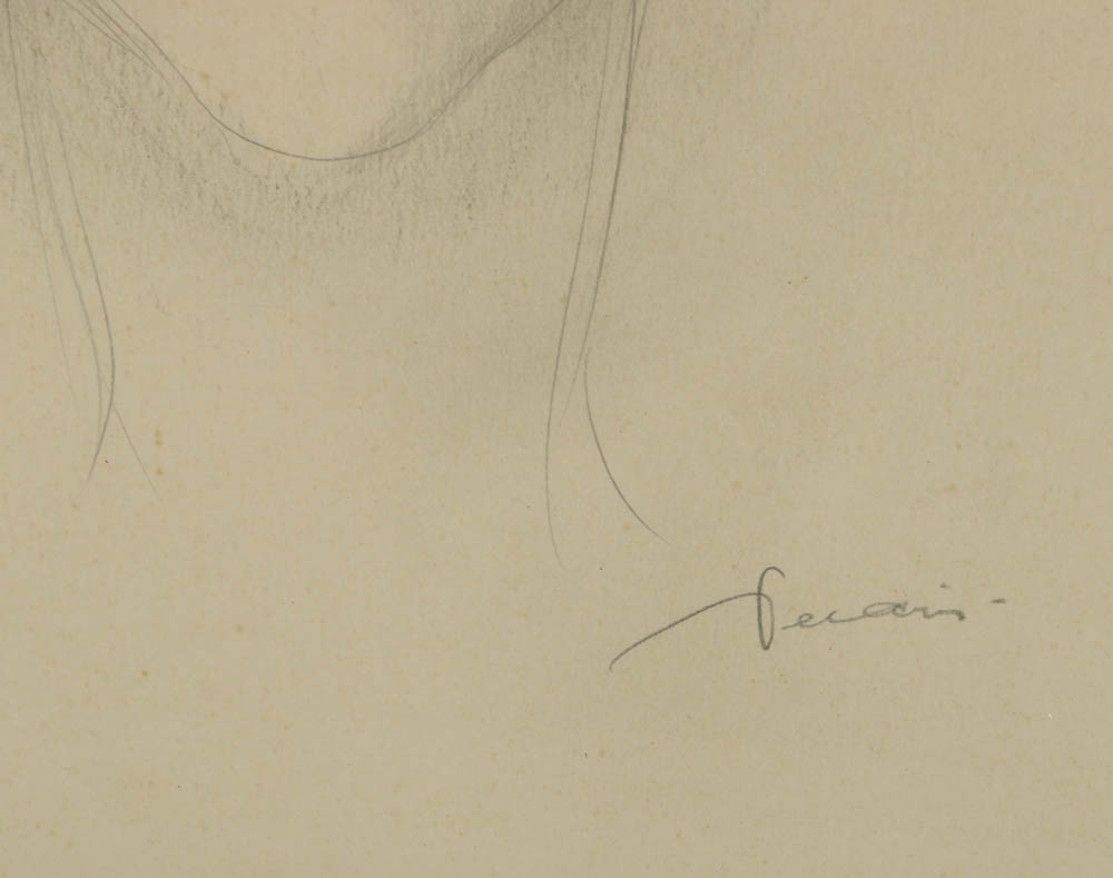 Albert Decaris Graphite Drawing