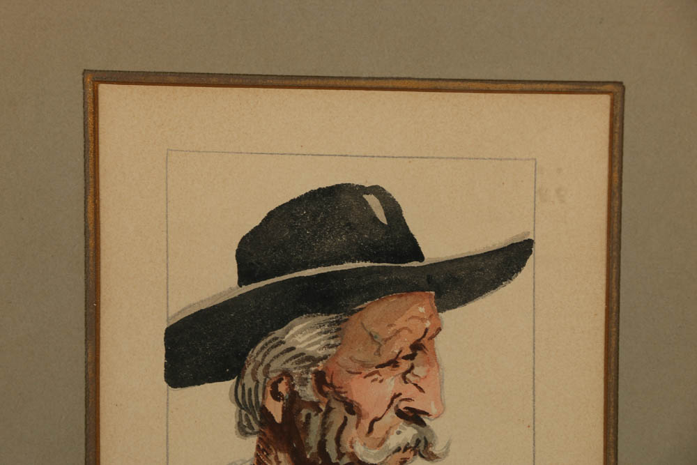 Pierre Jaillet Watercolor Painting "Arlésien"