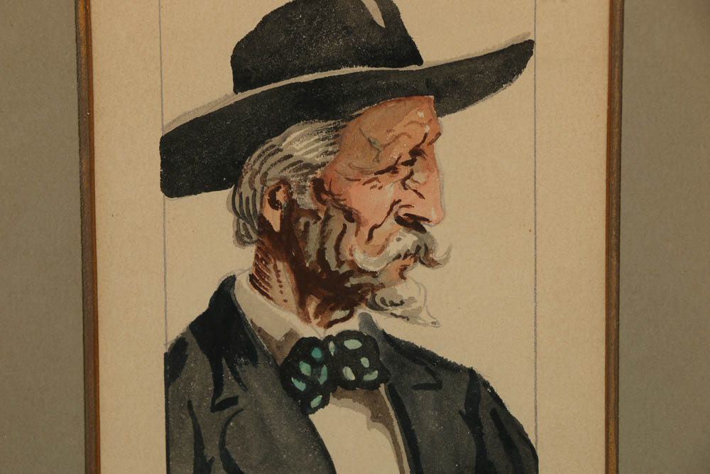 Pierre Jaillet Watercolor Painting "Arlésien"