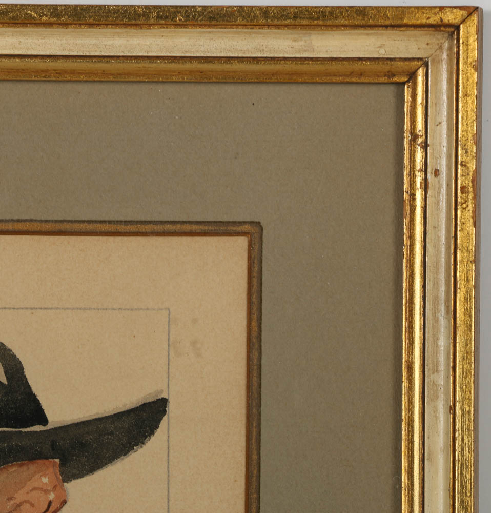 Pierre Jaillet Watercolor Painting "Arlésien"