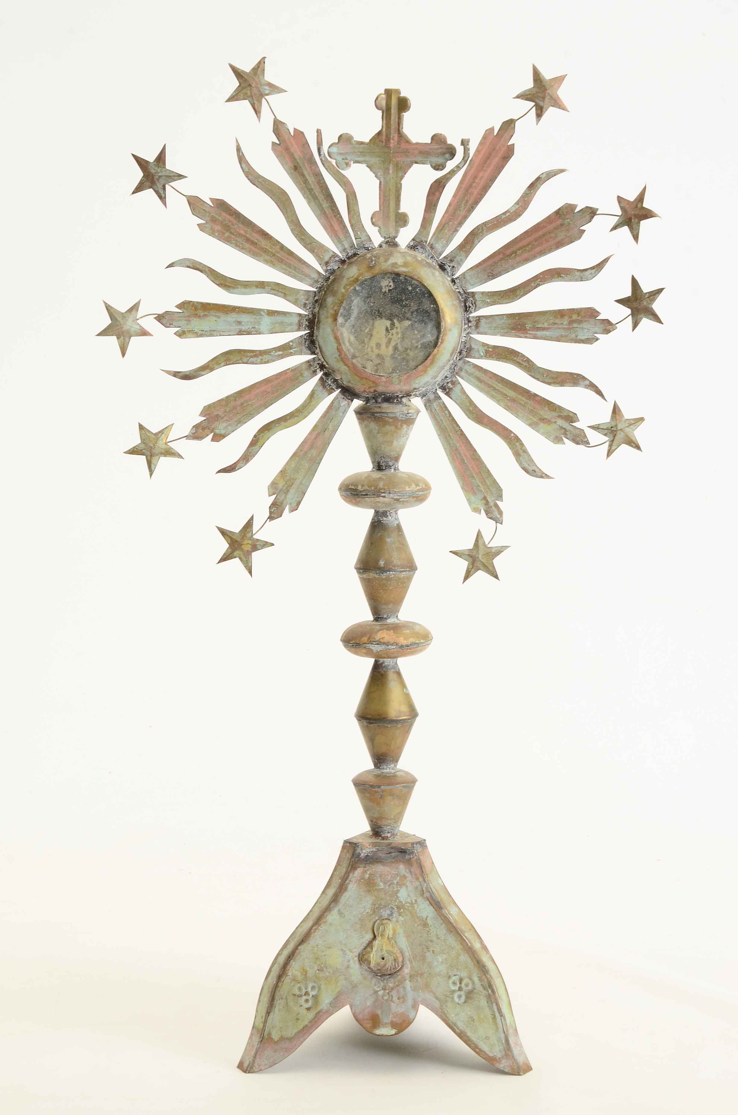 Religious Mexican Folk Art Candle Holders