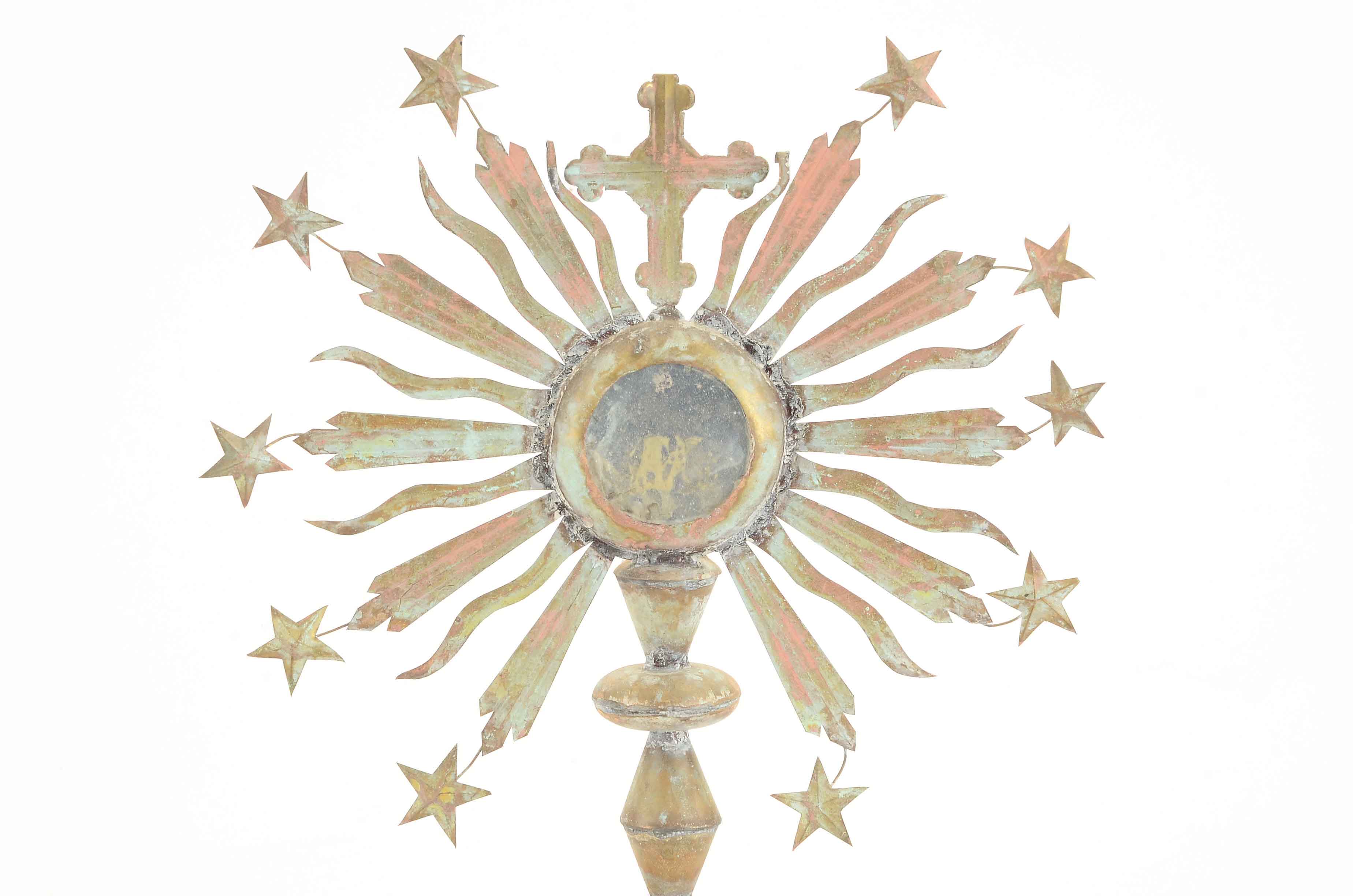 Religious Mexican Folk Art Candle Holders