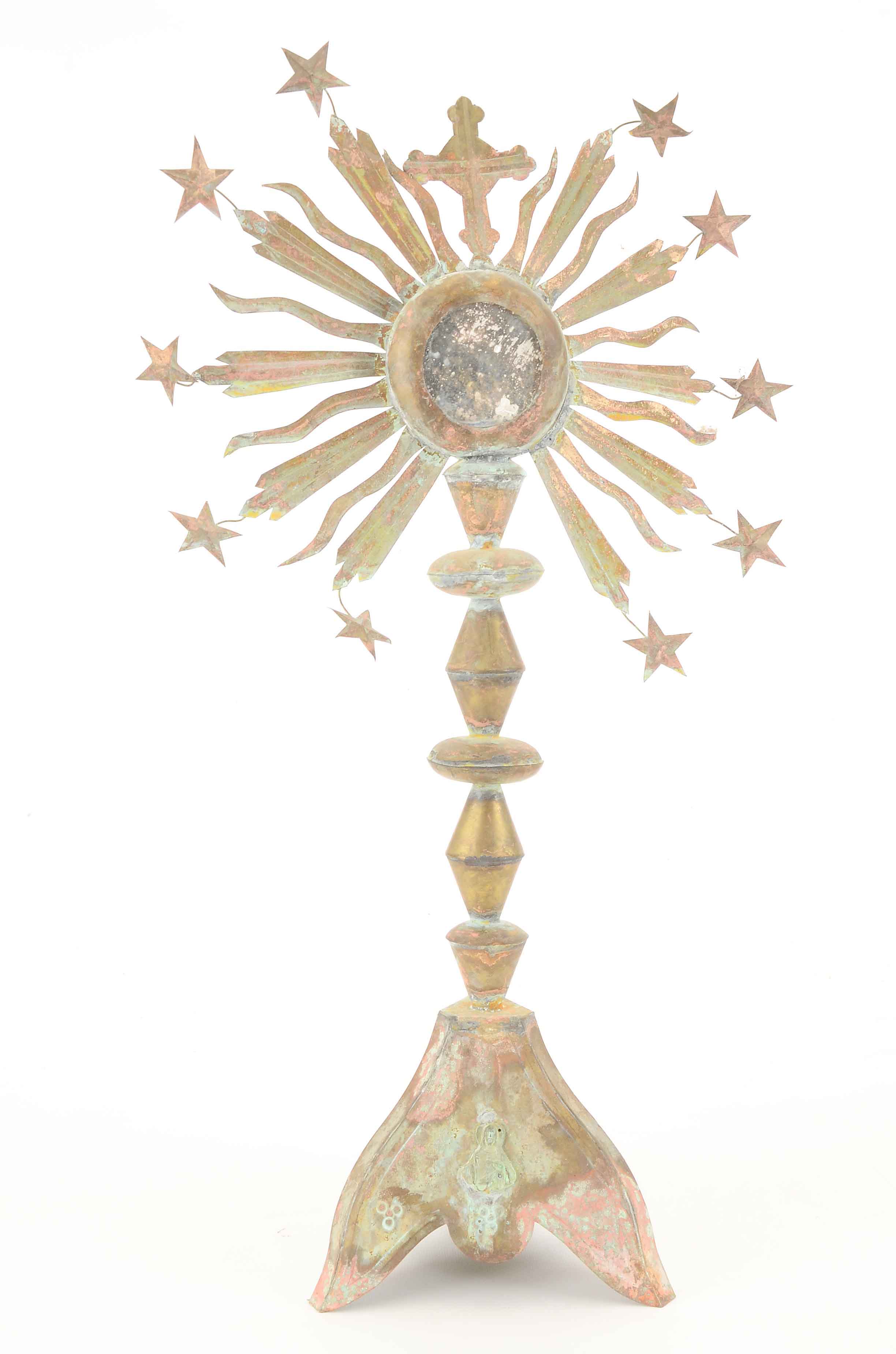 Religious Mexican Folk Art Candle Holders