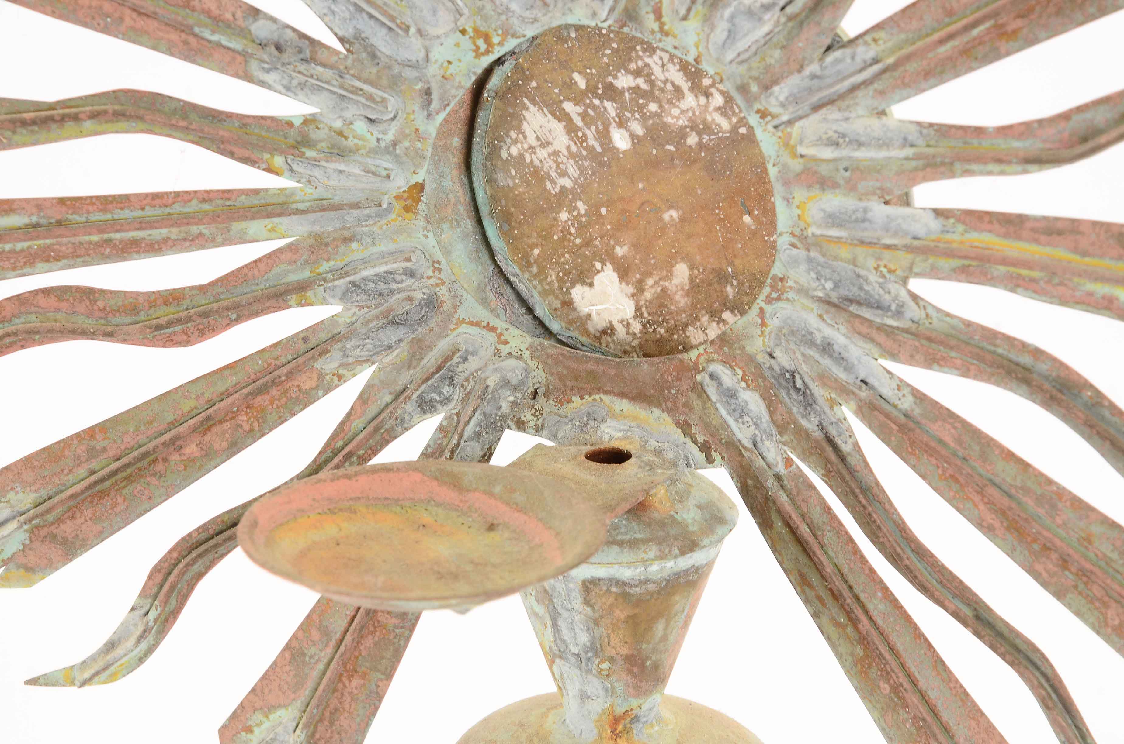 Religious Mexican Folk Art Candle Holders