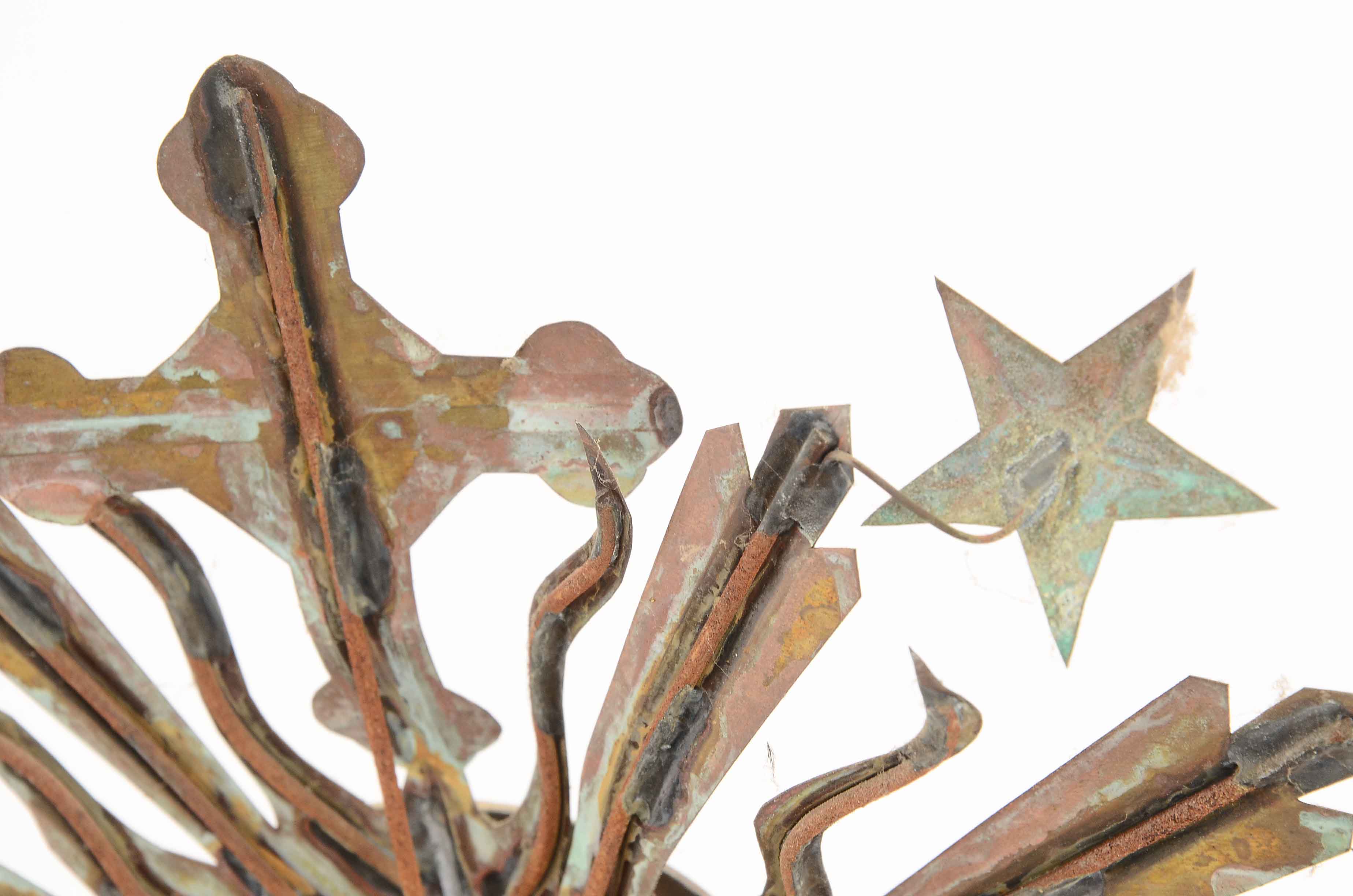 Religious Mexican Folk Art Candle Holders