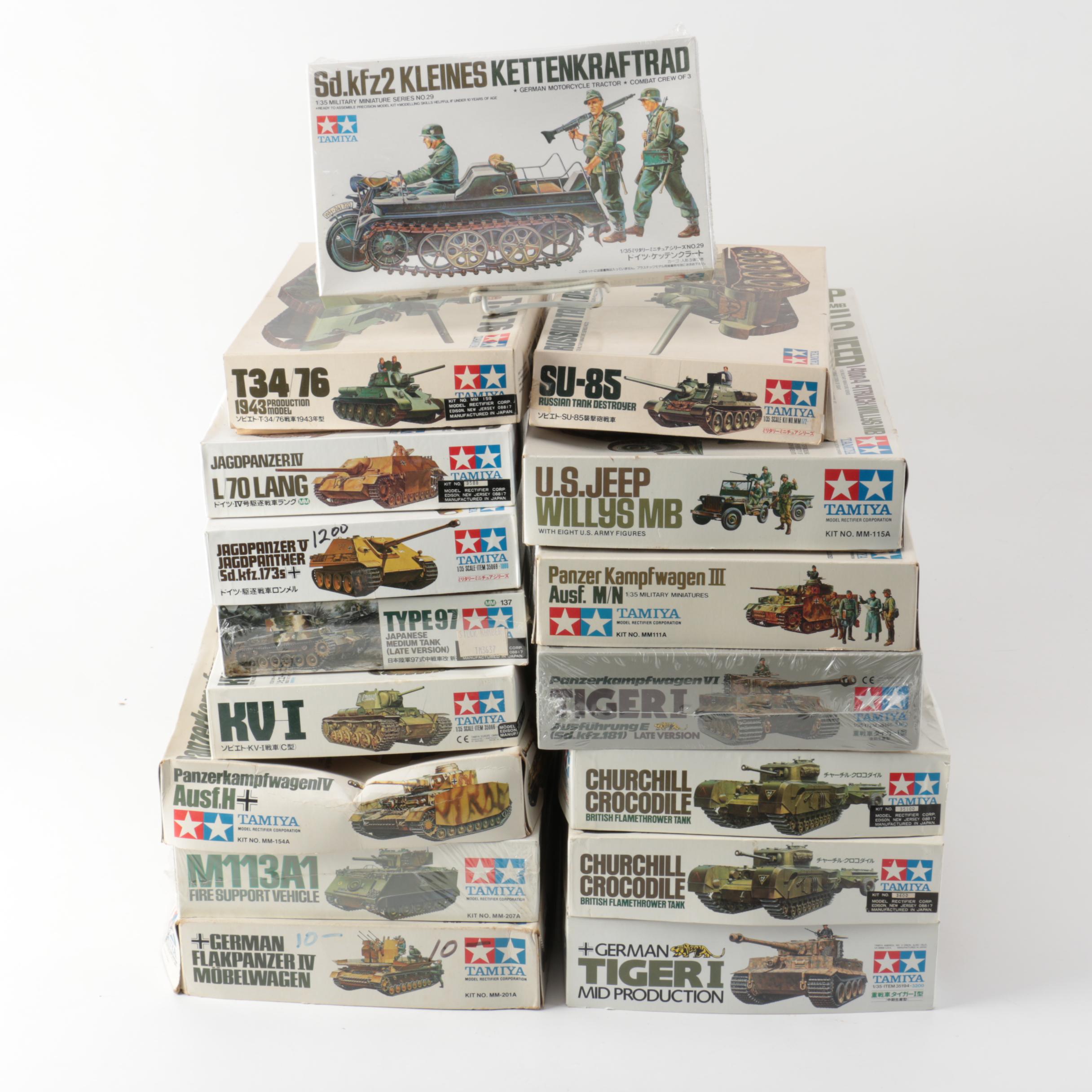 Vintage Tamiya Tank Model Kits