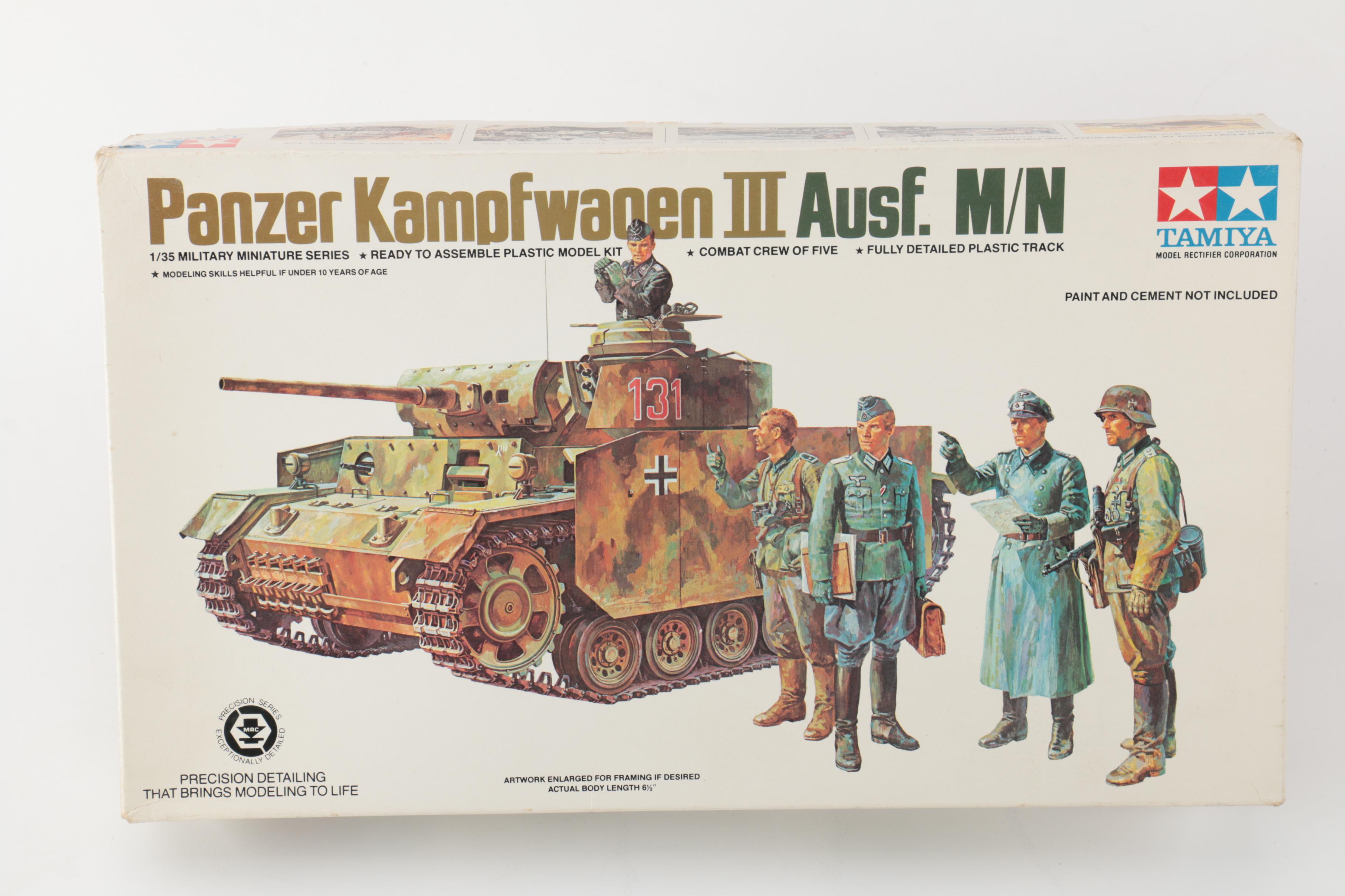 Vintage Tamiya Tank Model Kits
