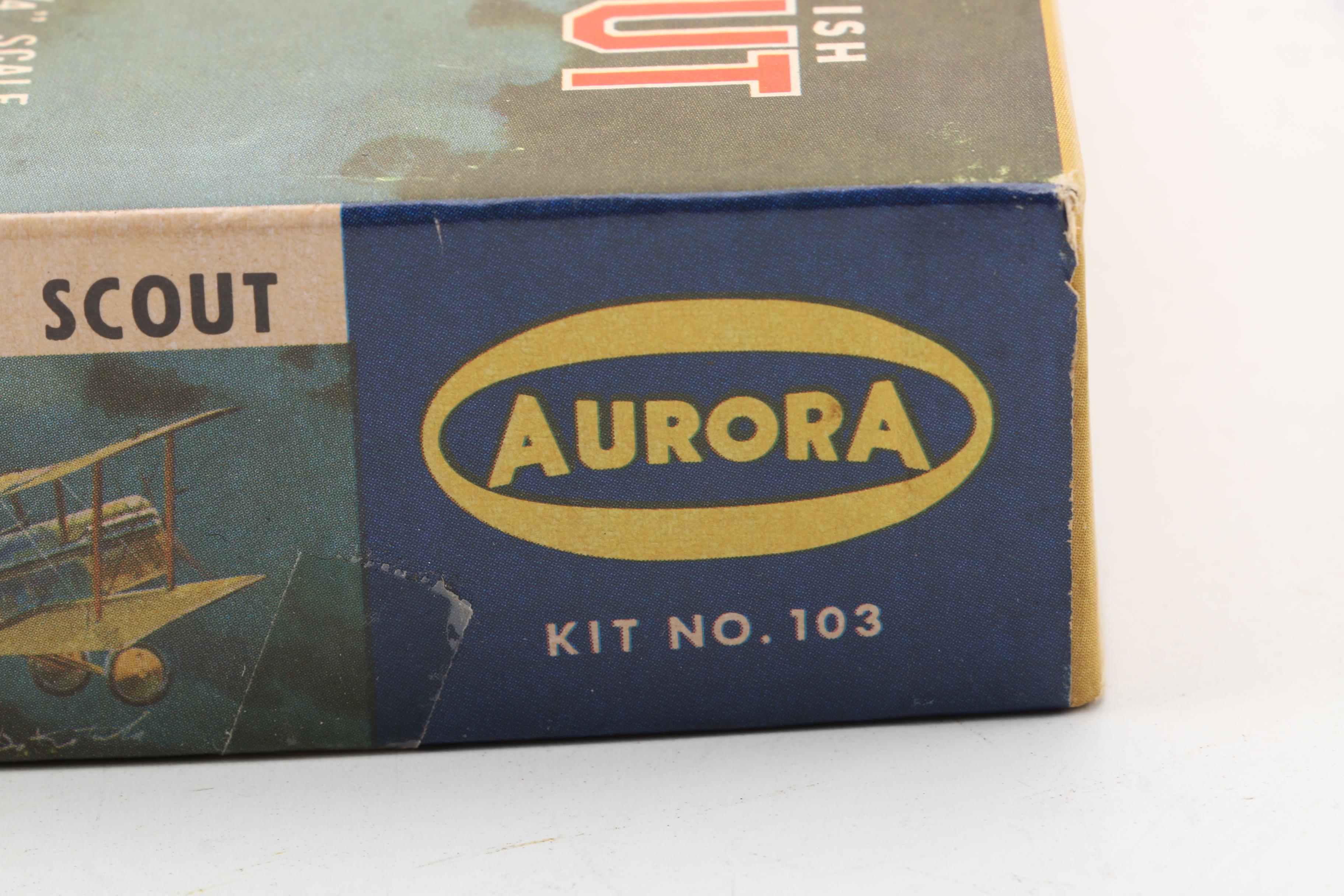 Vintage Aurora World War I Model Plane Kits