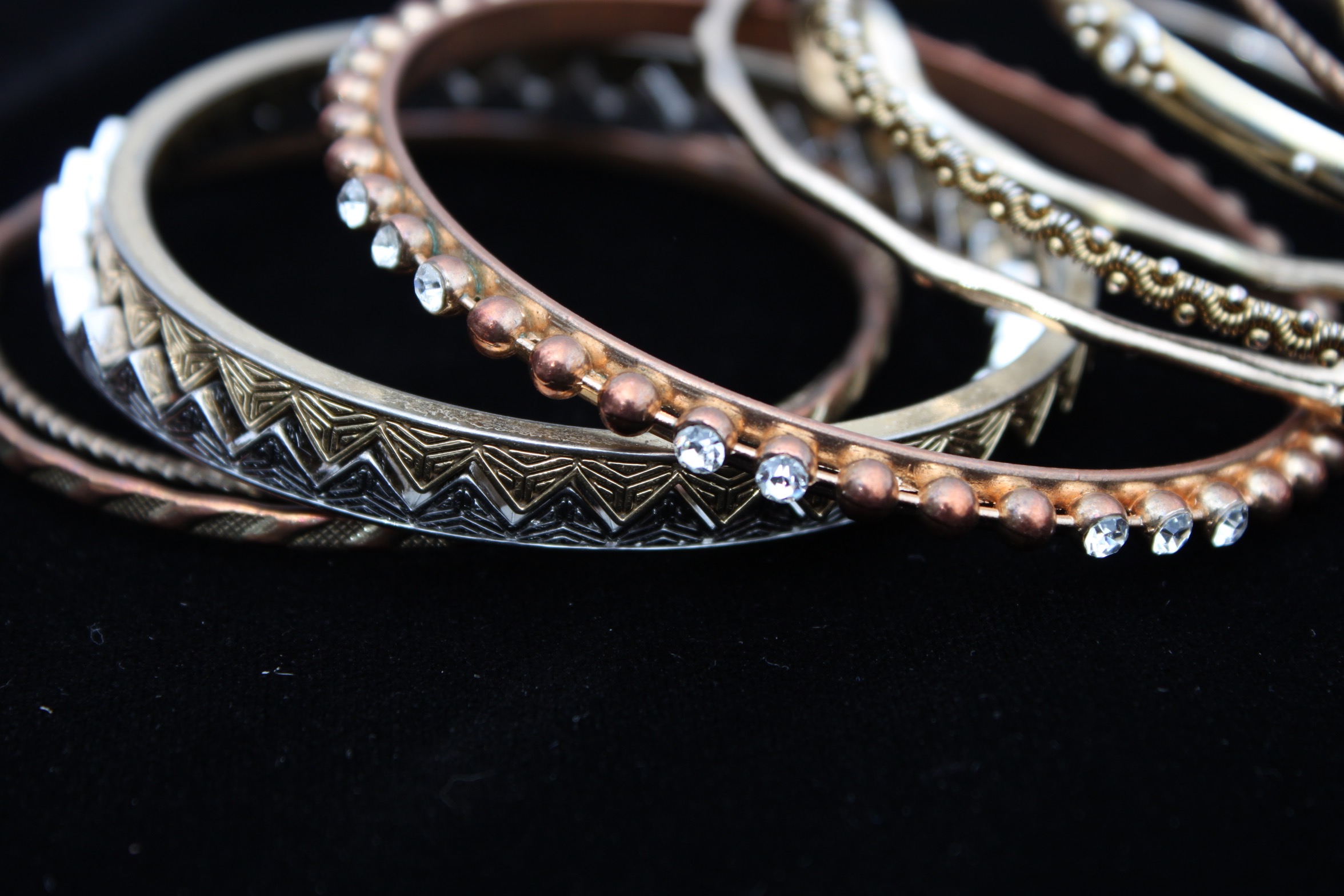 Collection of Fashionable Bangle Bracelets