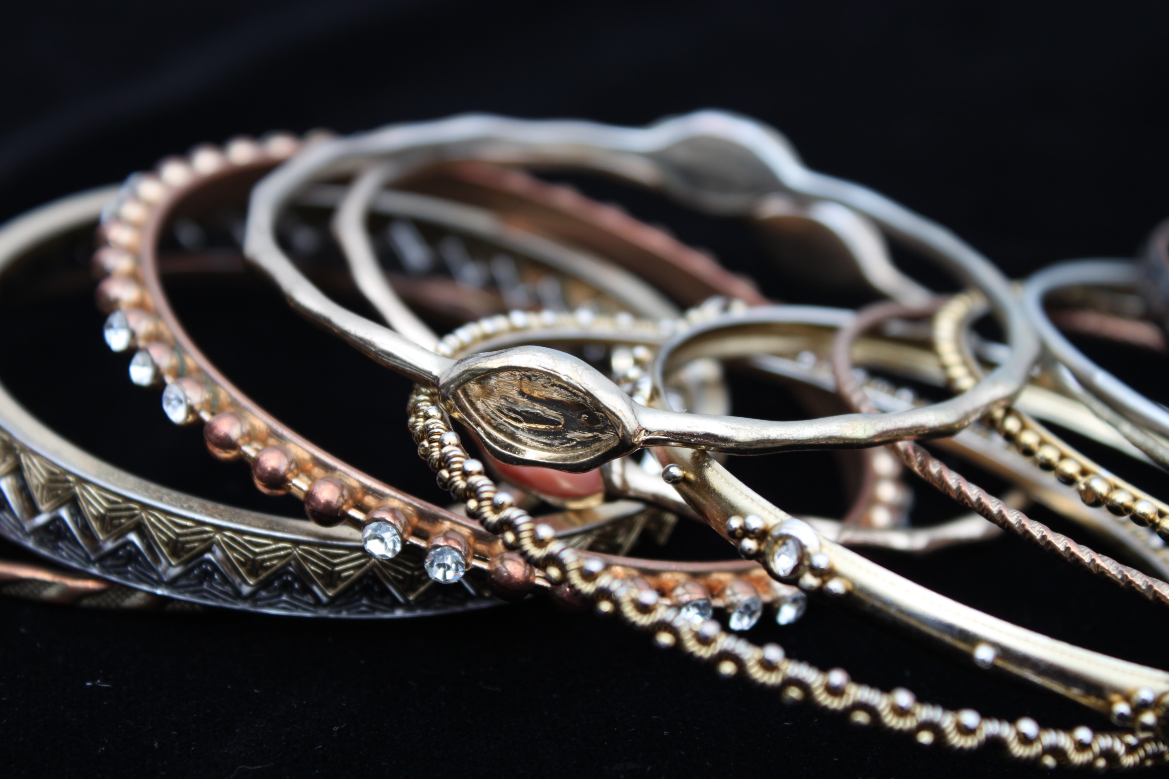 Collection of Fashionable Bangle Bracelets