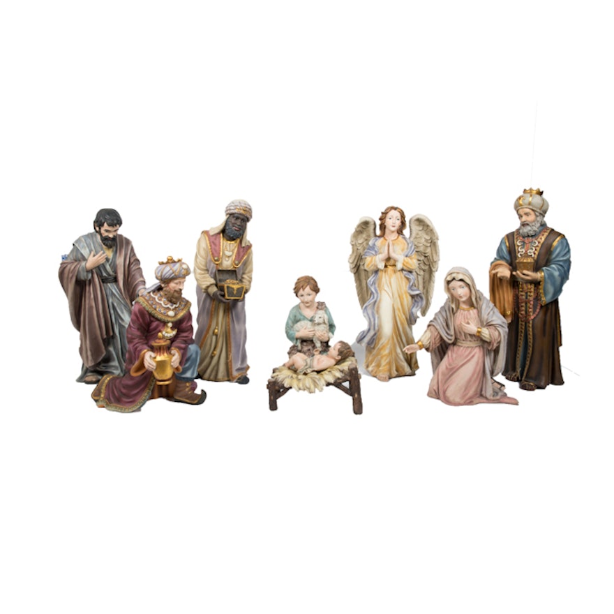 Plaster Nativity Figurines