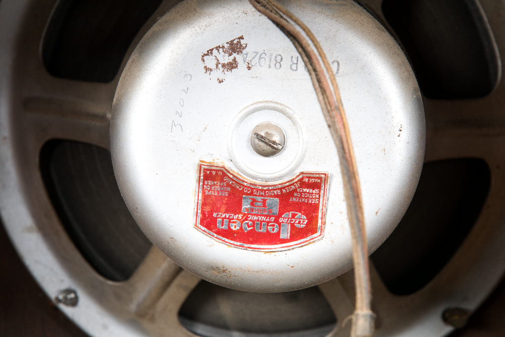 Vintage Jacobean Style Walnut Radio Cabinet