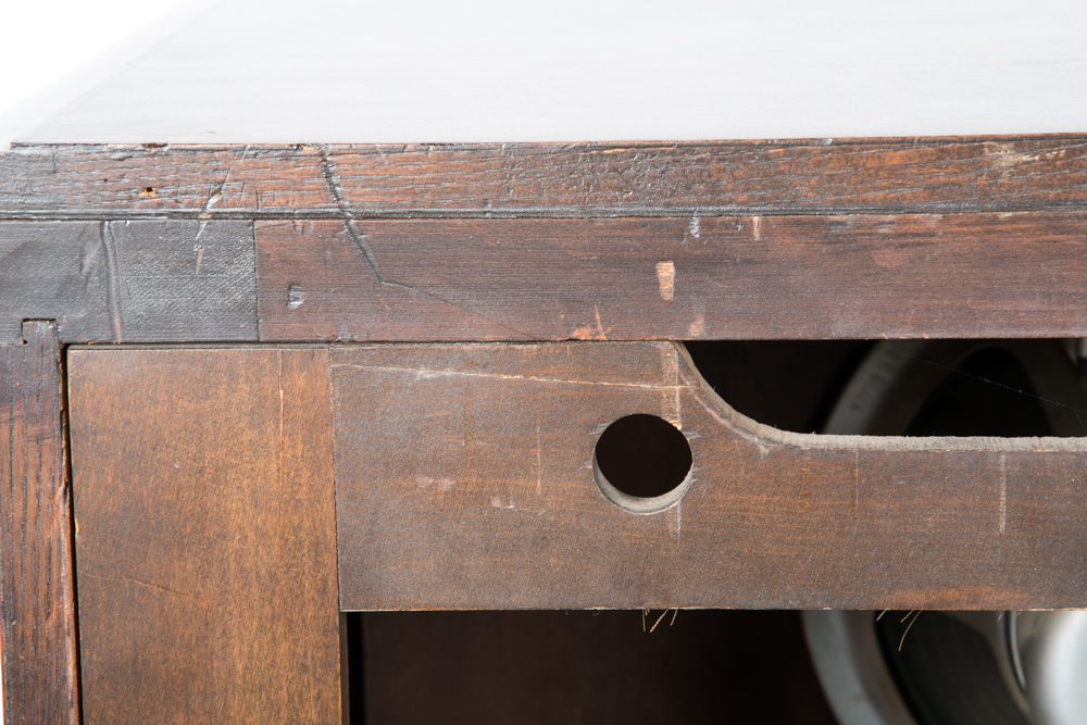Vintage Jacobean Style Walnut Radio Cabinet