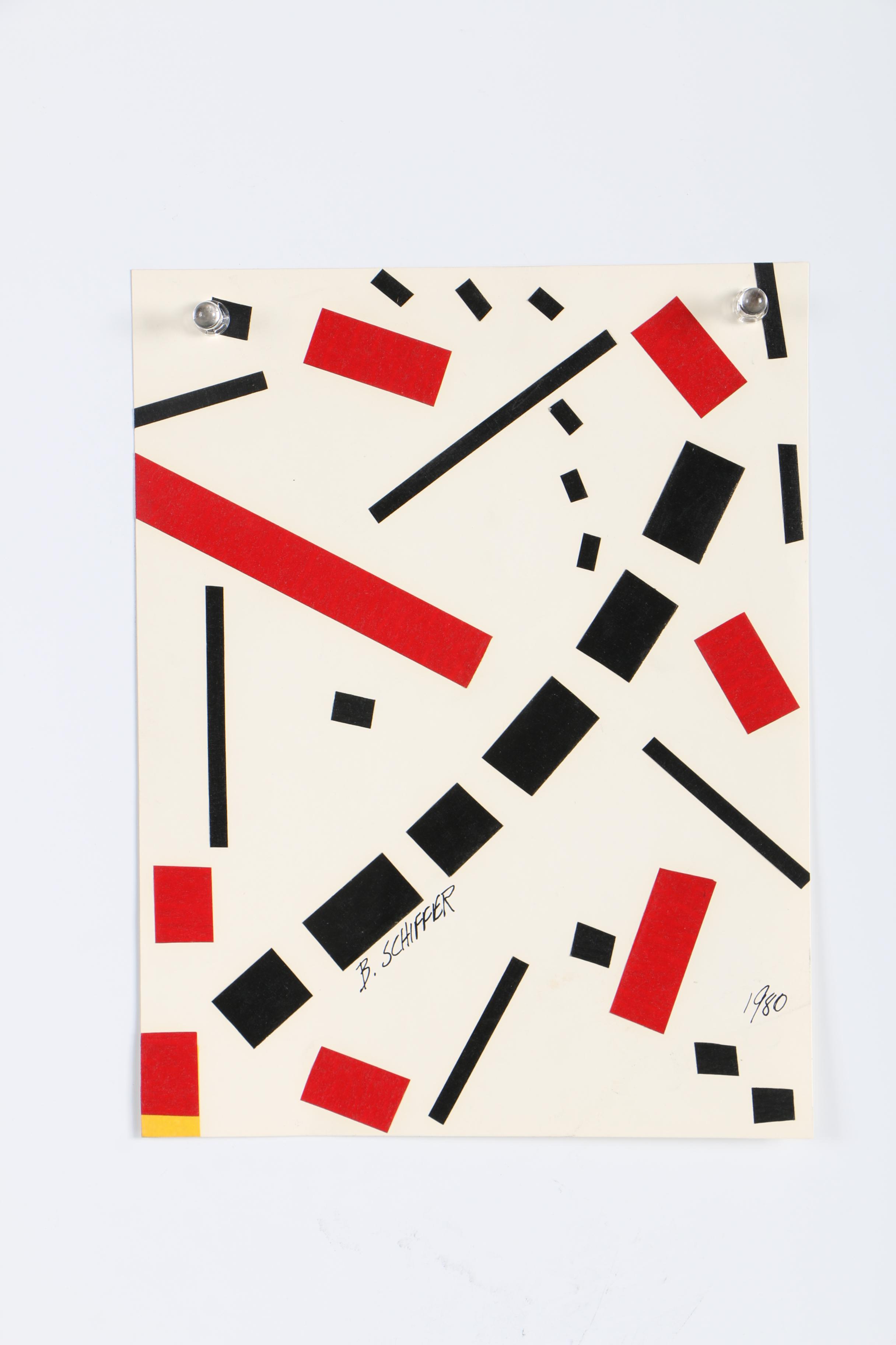 Collection of Bill Schiffer 1980s-90s Cut Paper Collages