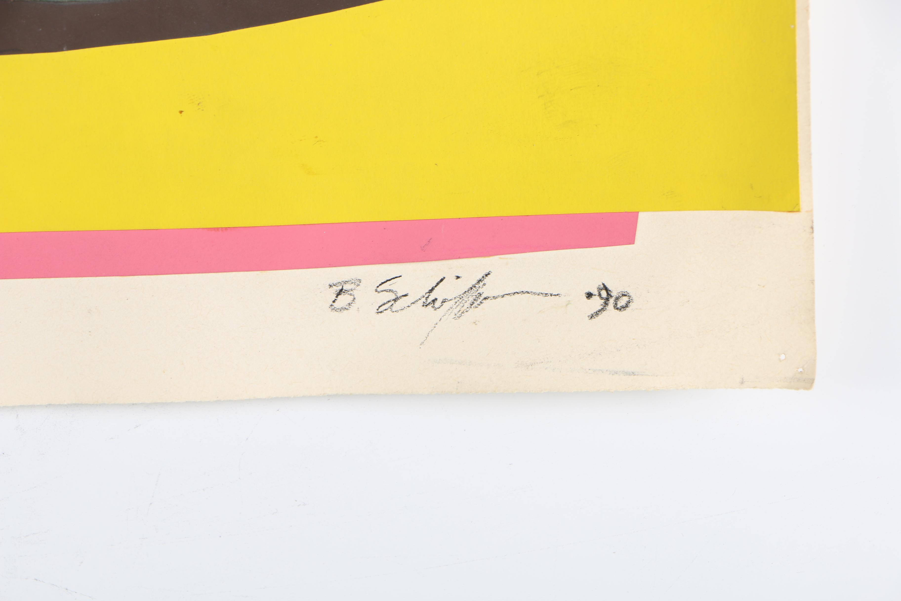 Collection of Bill Schiffer 1980s-90s Cut Paper Collages