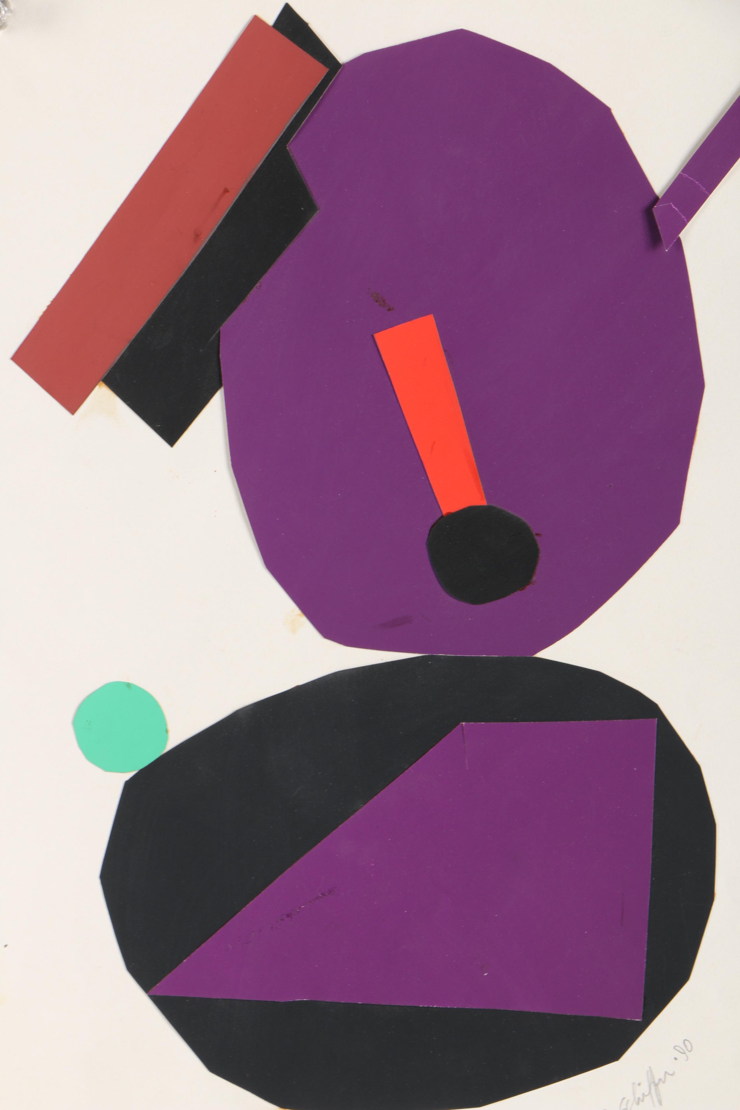 Collection of Bill Schiffer 1980s-90s Cut Paper Collages