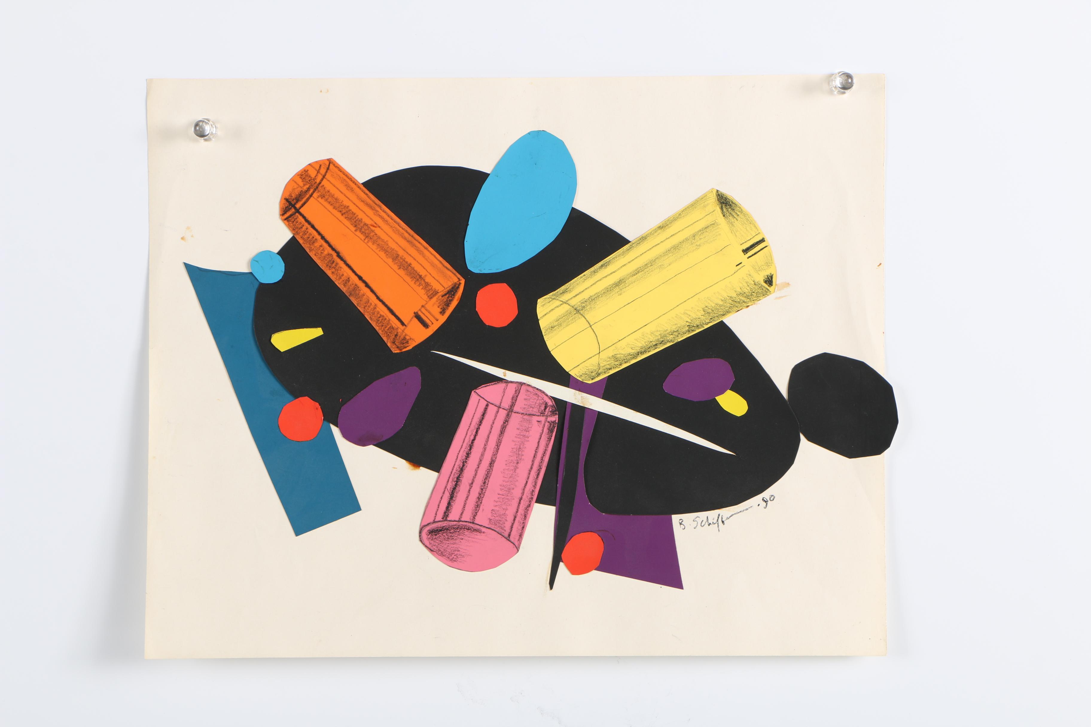 Collection of Bill Schiffer 1980s-90s Cut Paper Collages