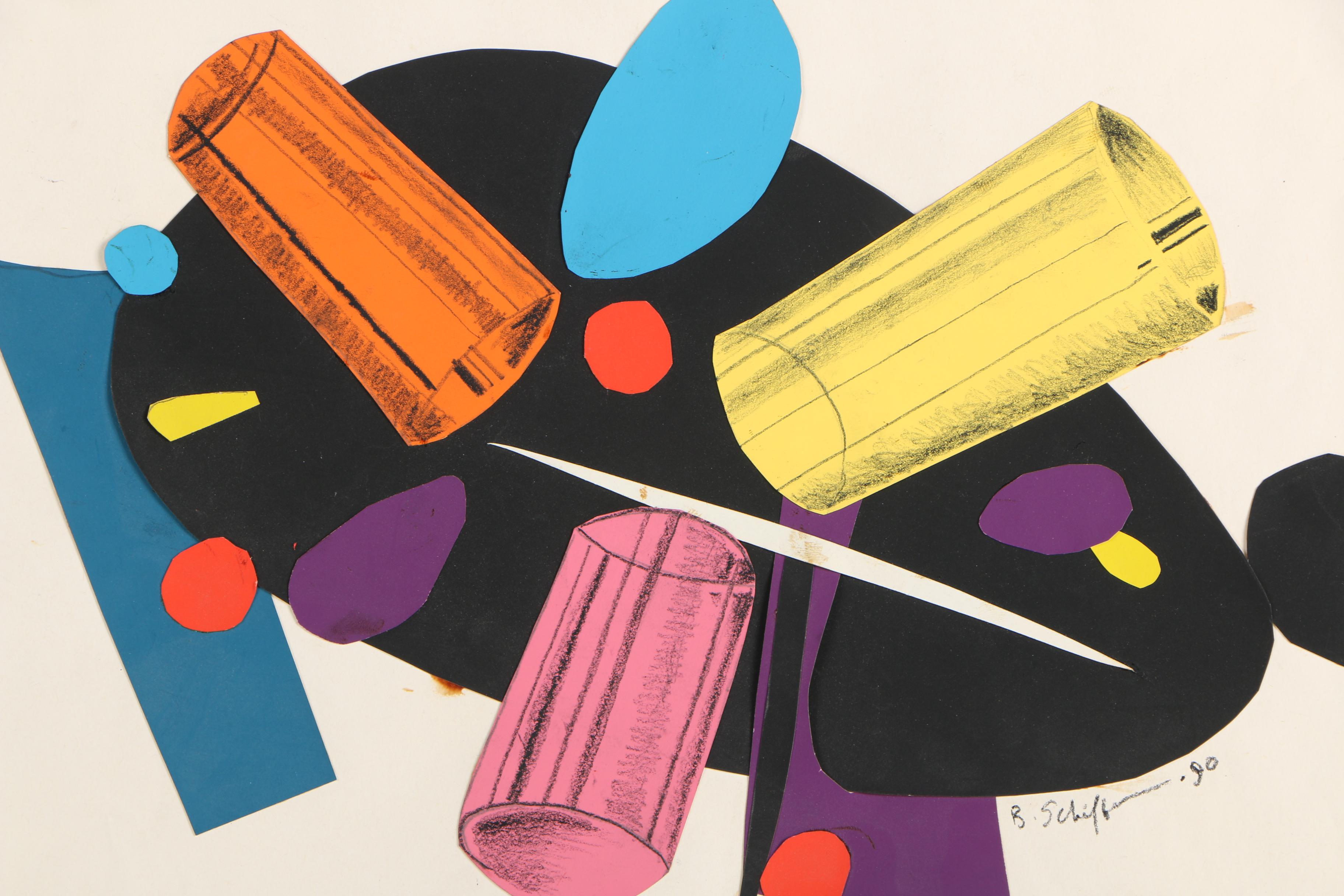 Collection of Bill Schiffer 1980s-90s Cut Paper Collages