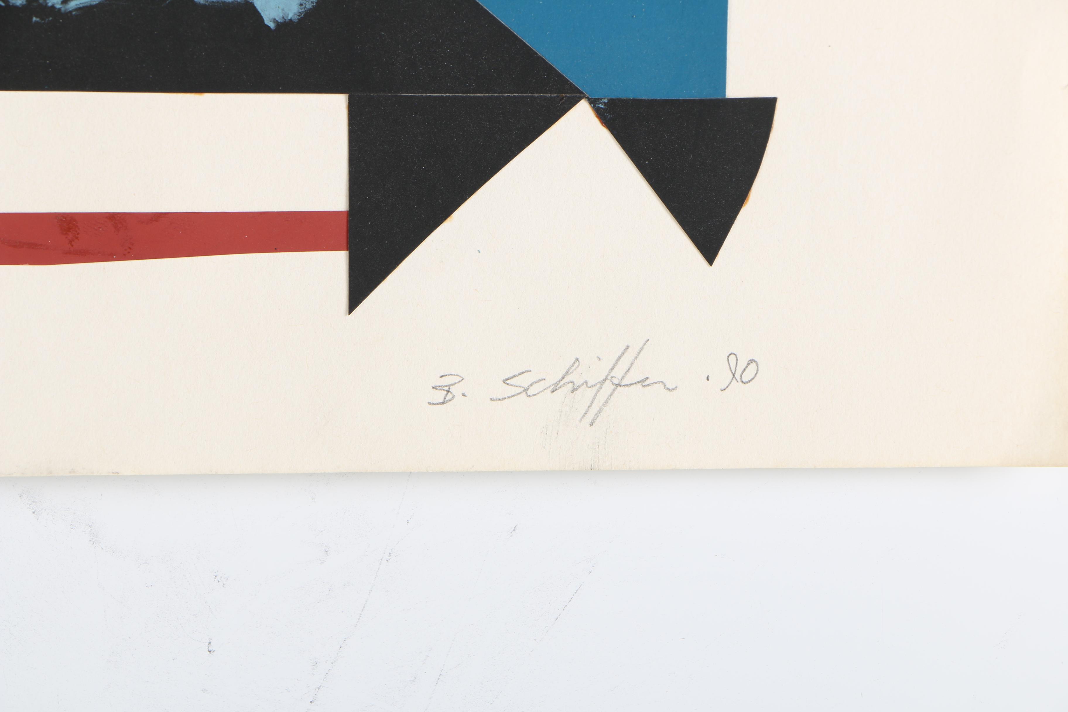 Collection of Bill Schiffer 1980s-90s Cut Paper Collages