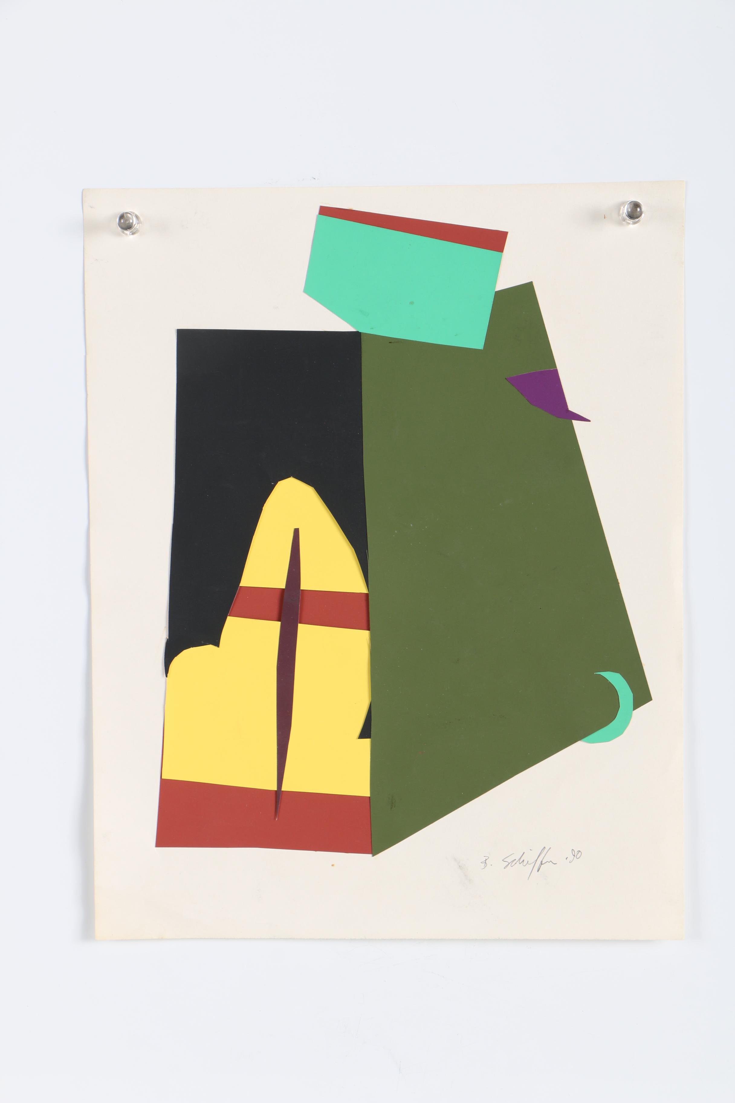 Collection of Bill Schiffer 1980s-90s Cut Paper Collages