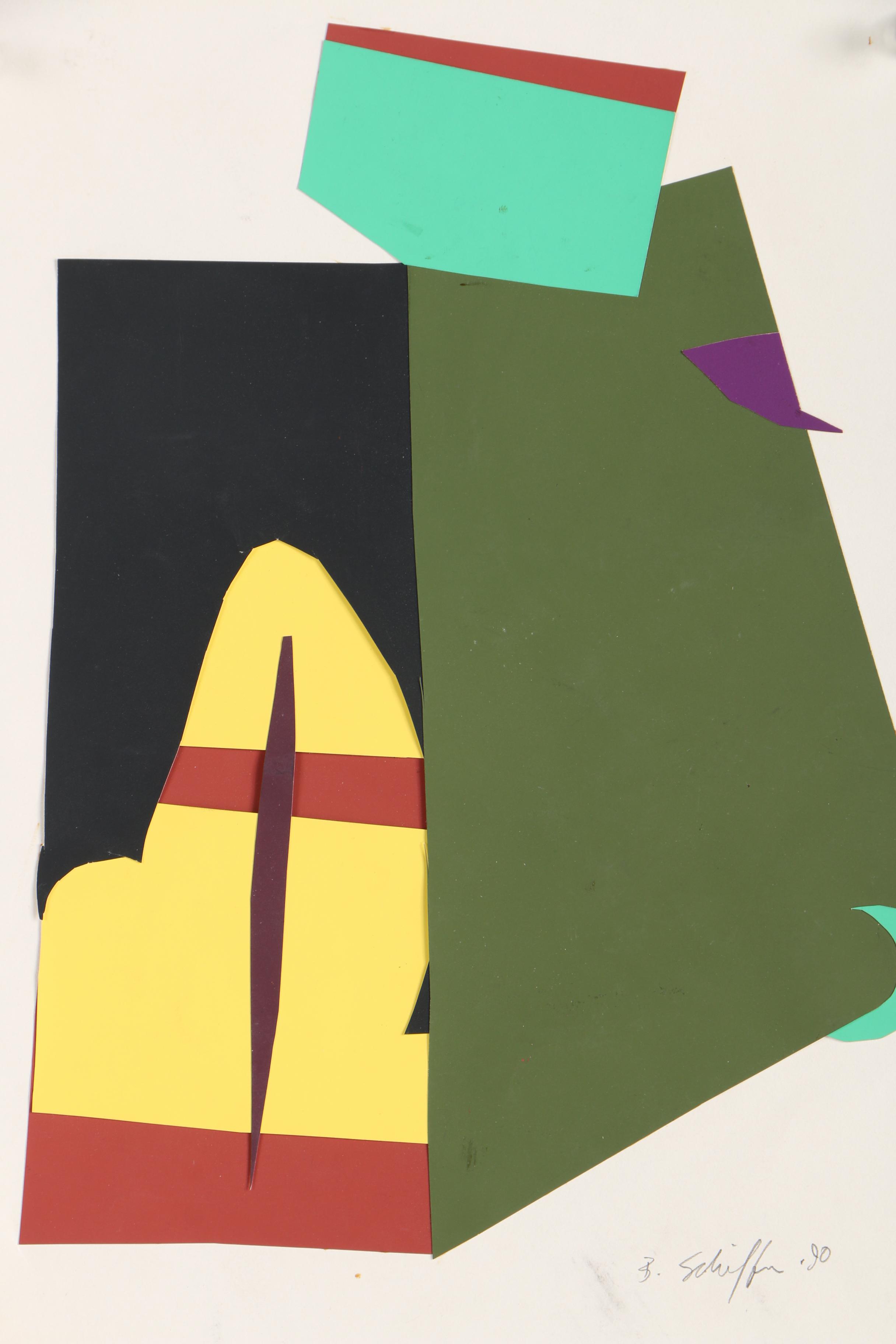 Collection of Bill Schiffer 1980s-90s Cut Paper Collages