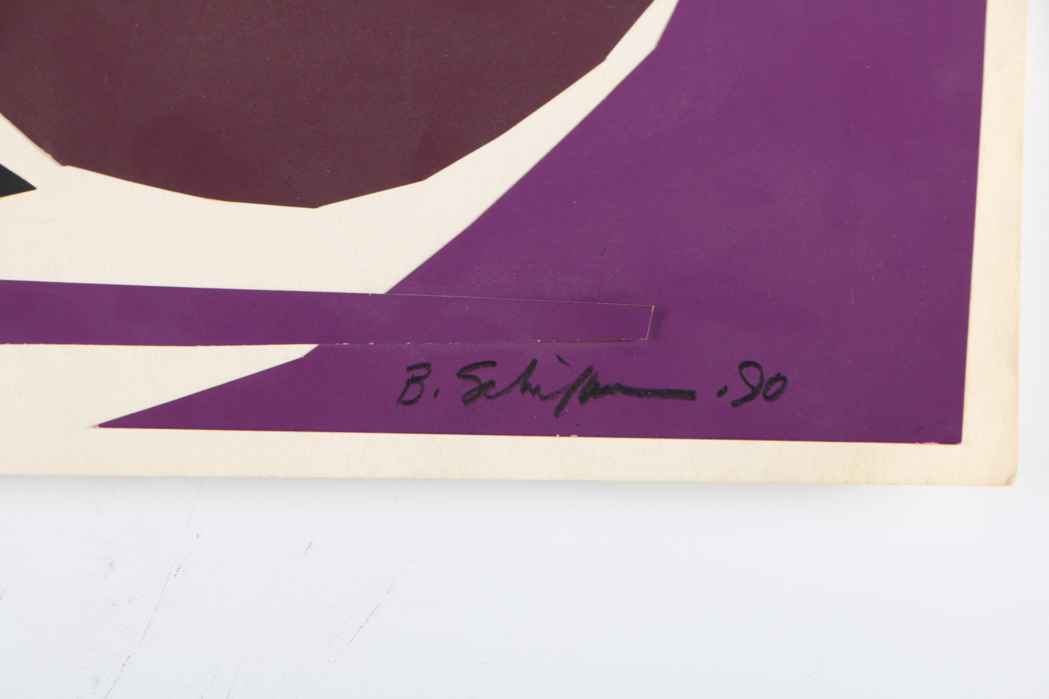 Collection of Bill Schiffer 1980s-90s Cut Paper Collages