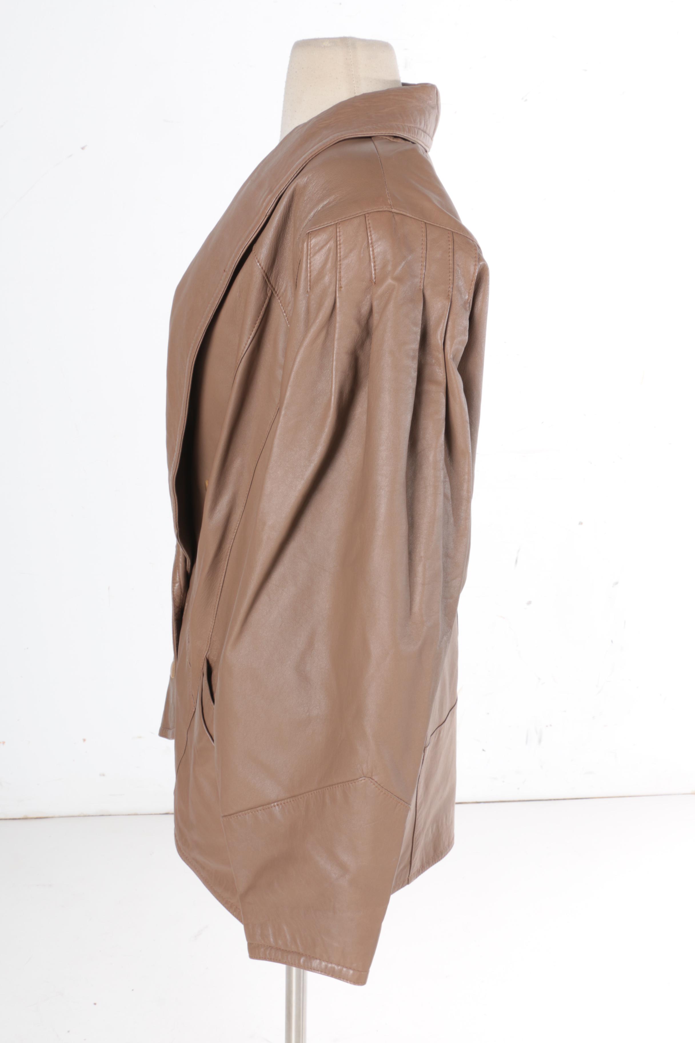 Women's Vintage Brown Leather Jacket