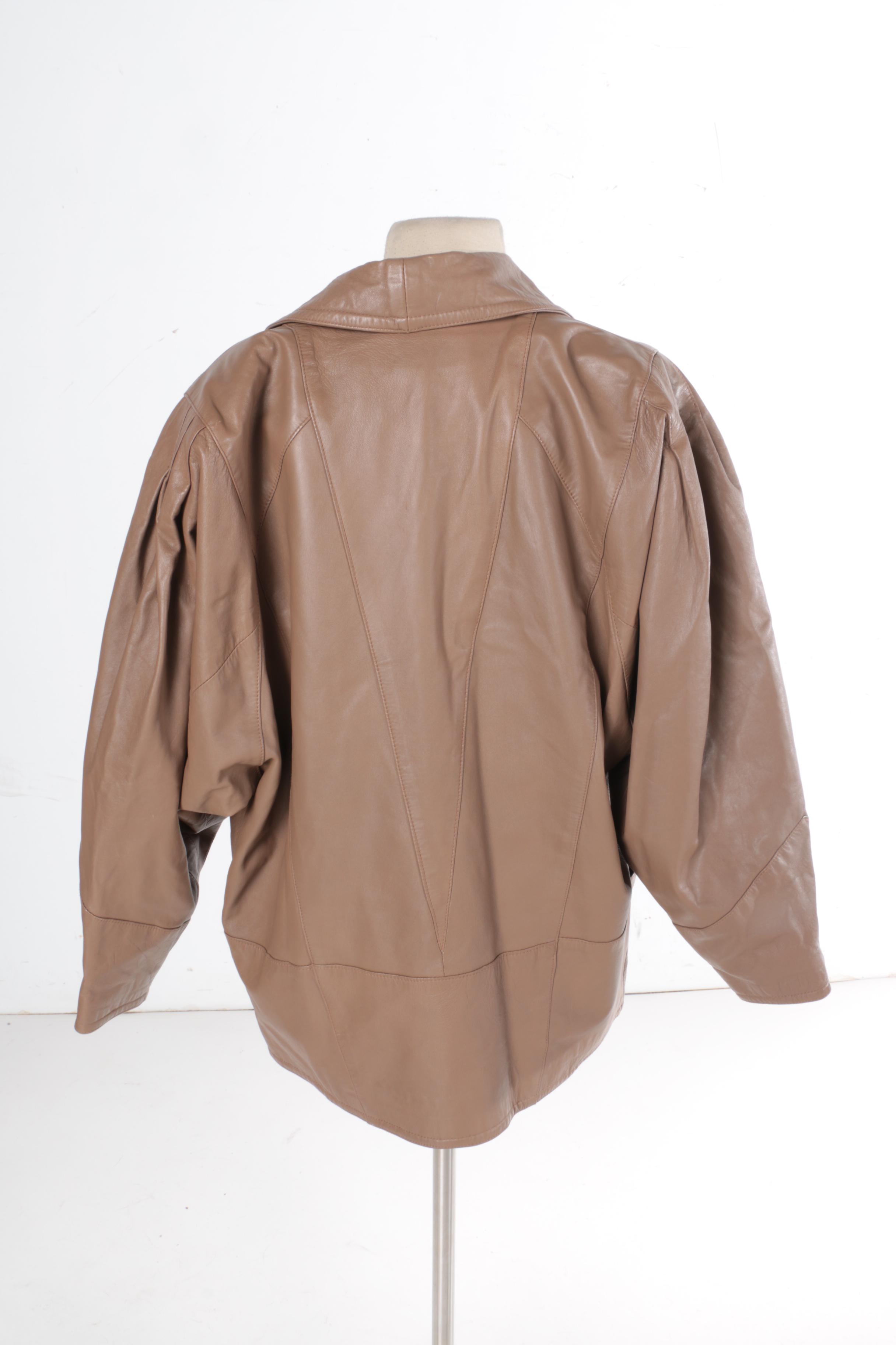 Women's Vintage Brown Leather Jacket