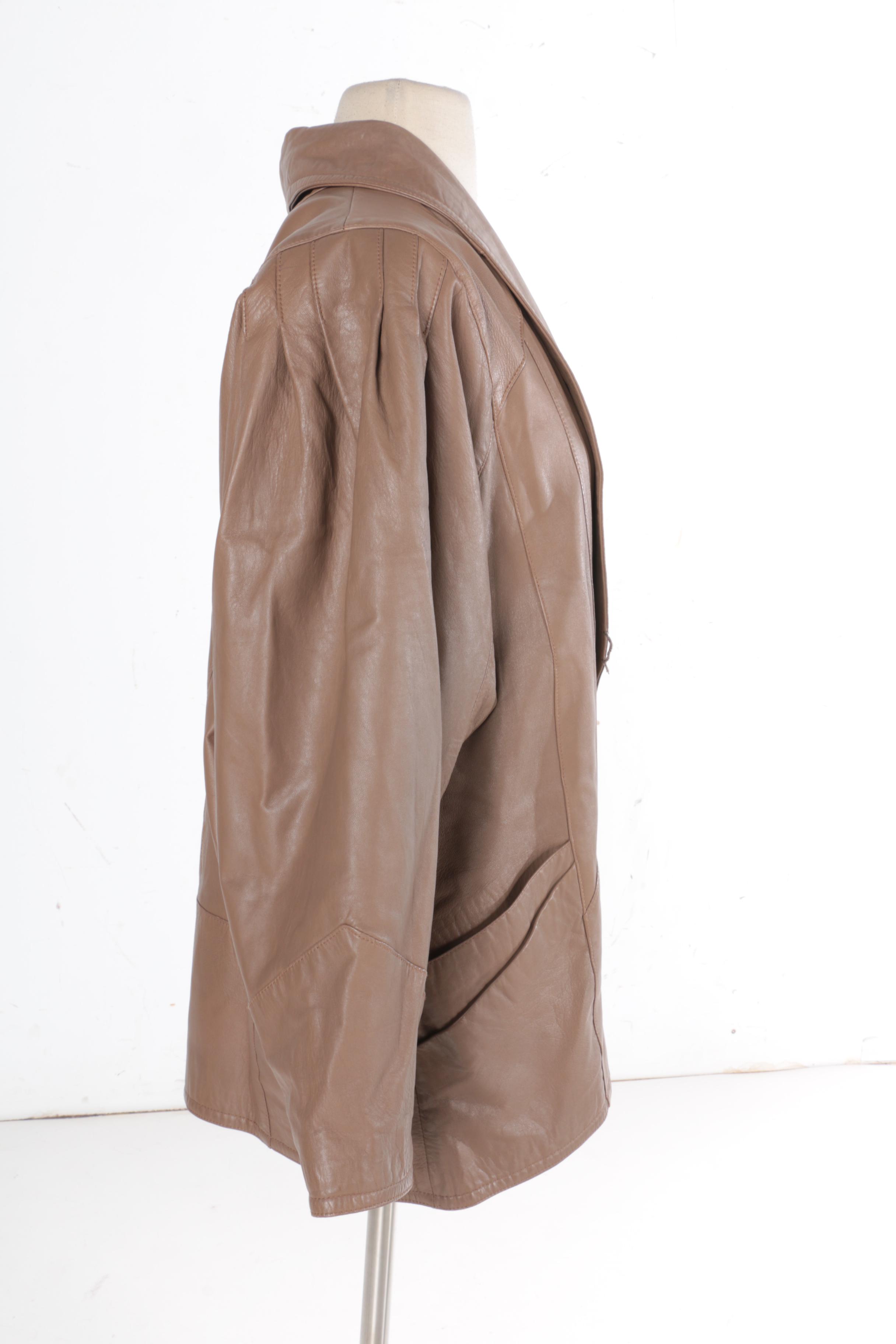 Women's Vintage Brown Leather Jacket
