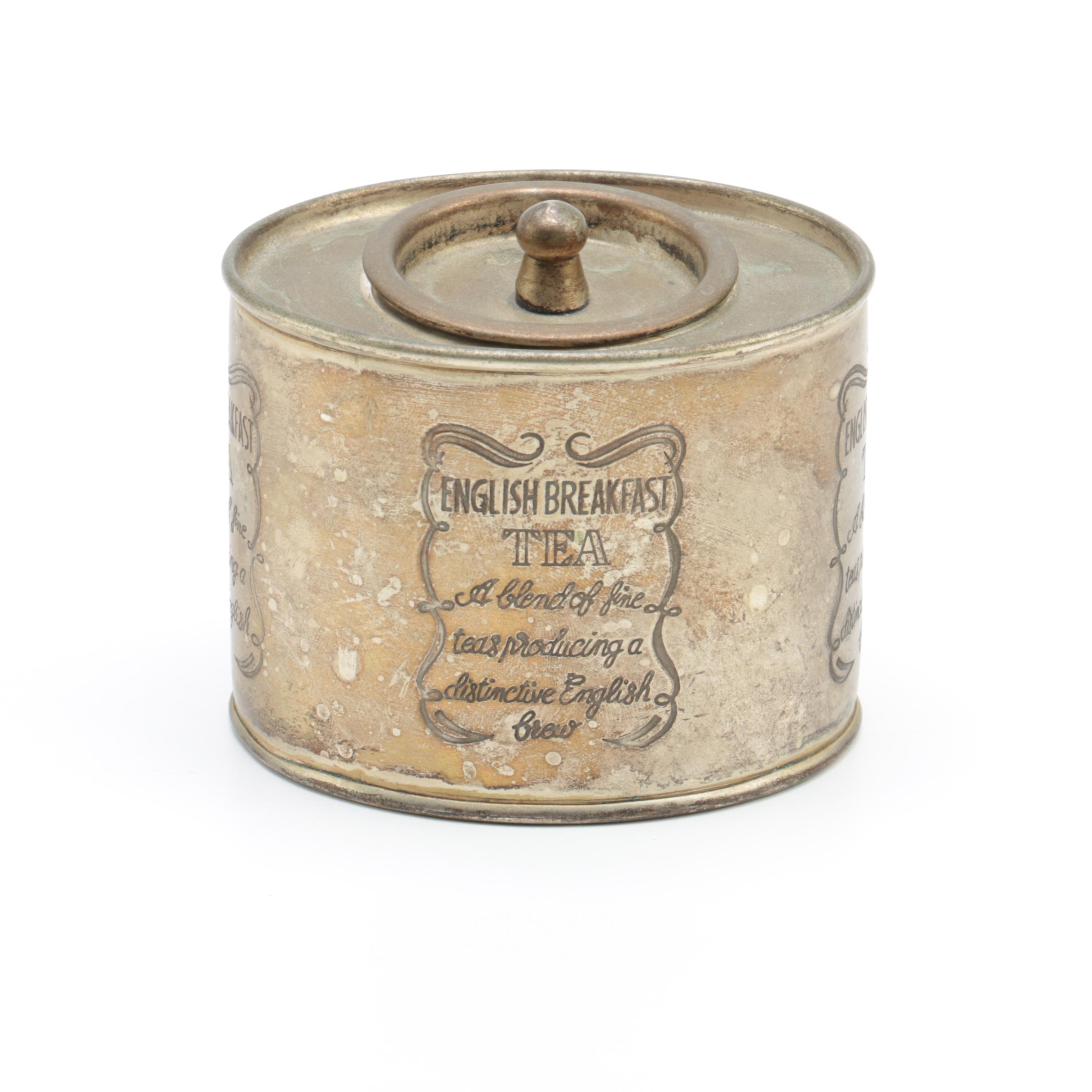 Silver Plate English Breakfast Tea Canister