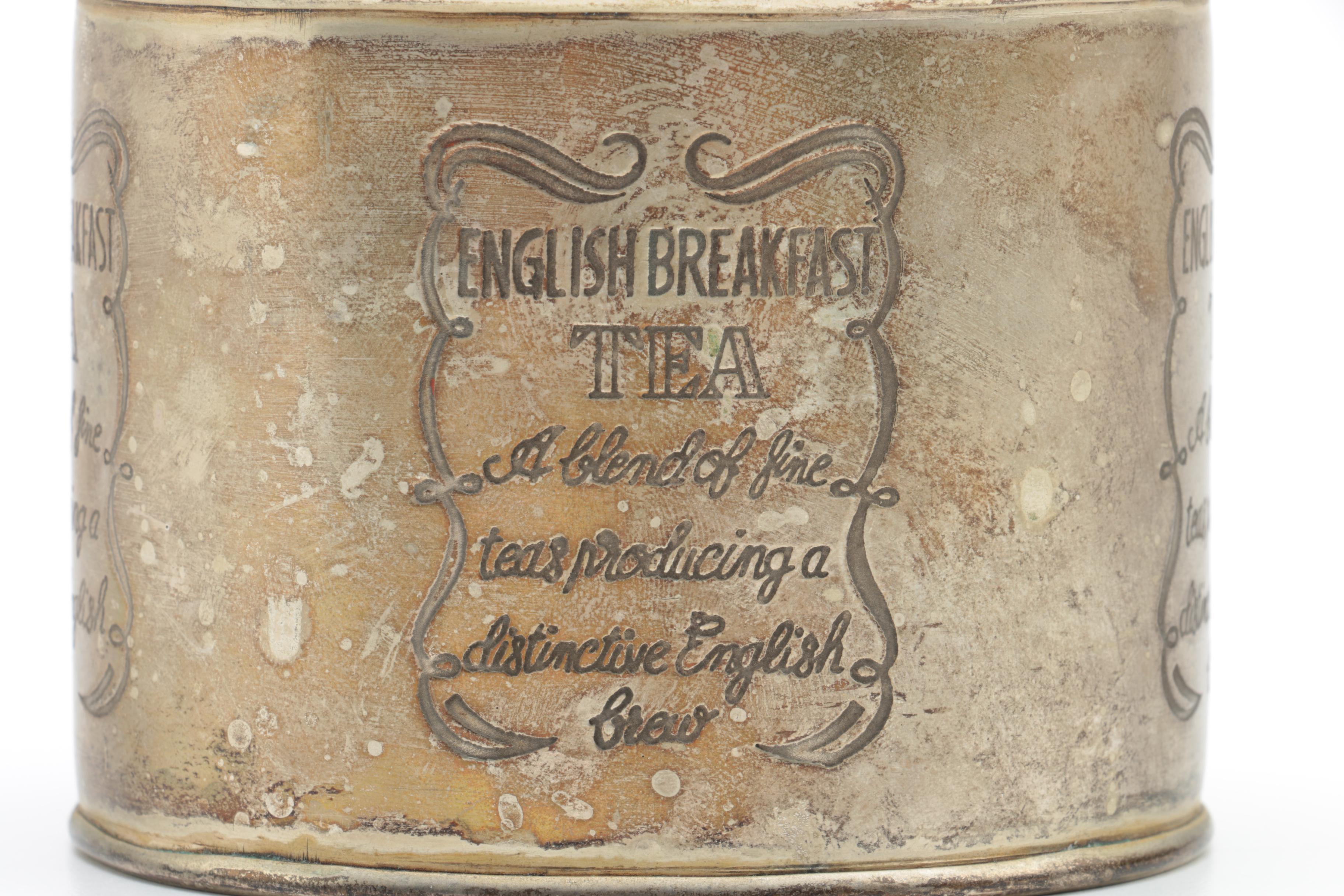 Silver Plate English Breakfast Tea Canister