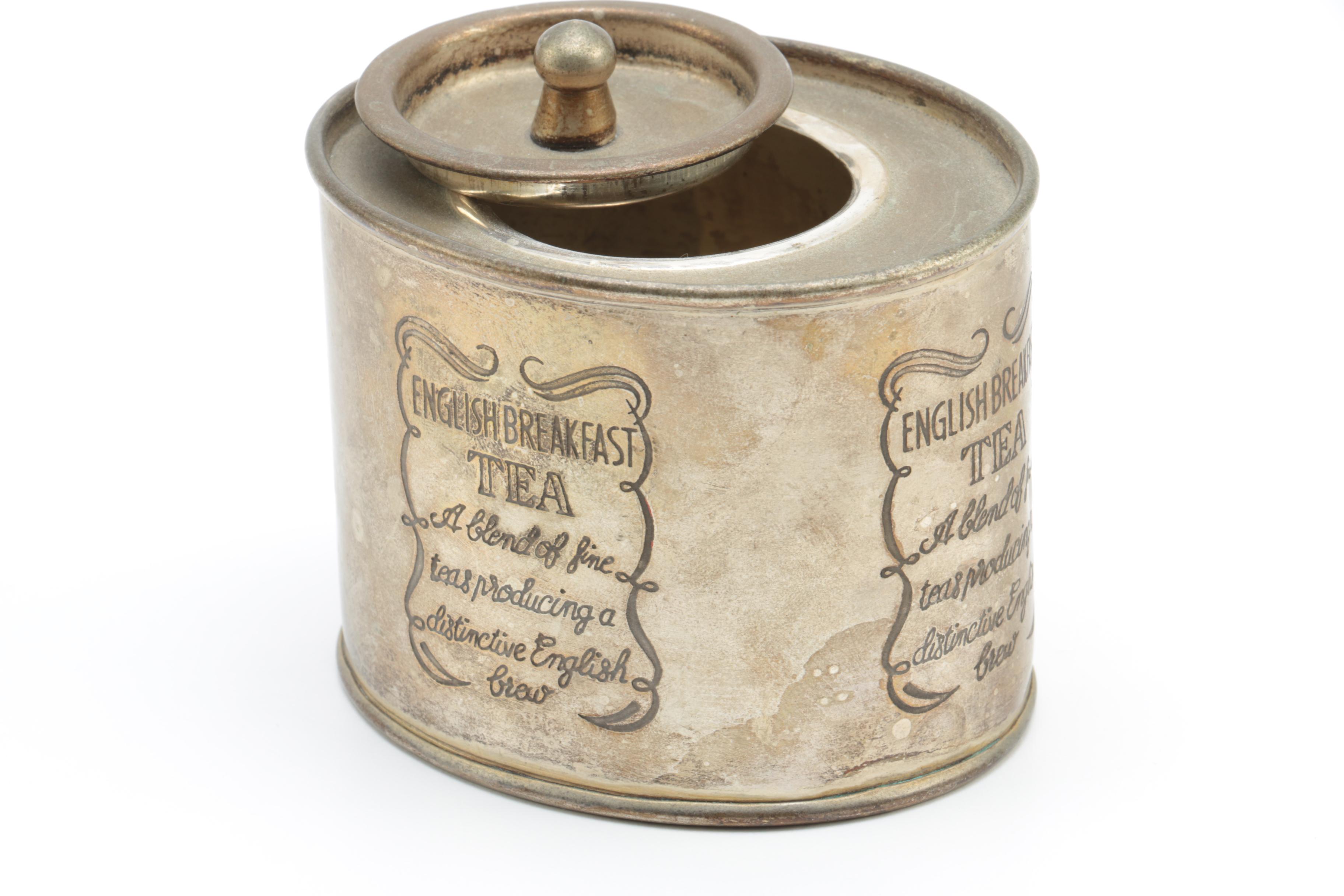 Silver Plate English Breakfast Tea Canister