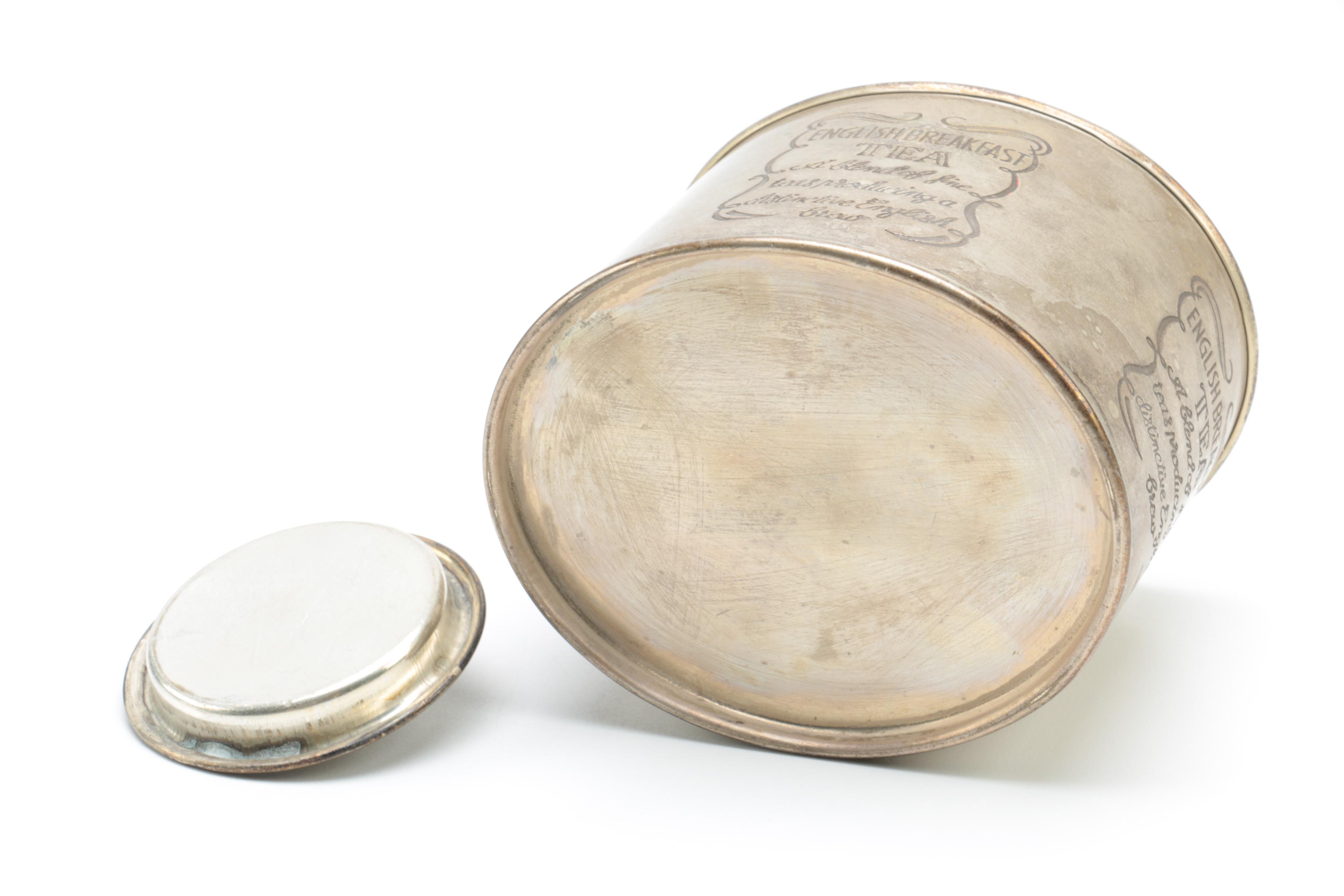 Silver Plate English Breakfast Tea Canister