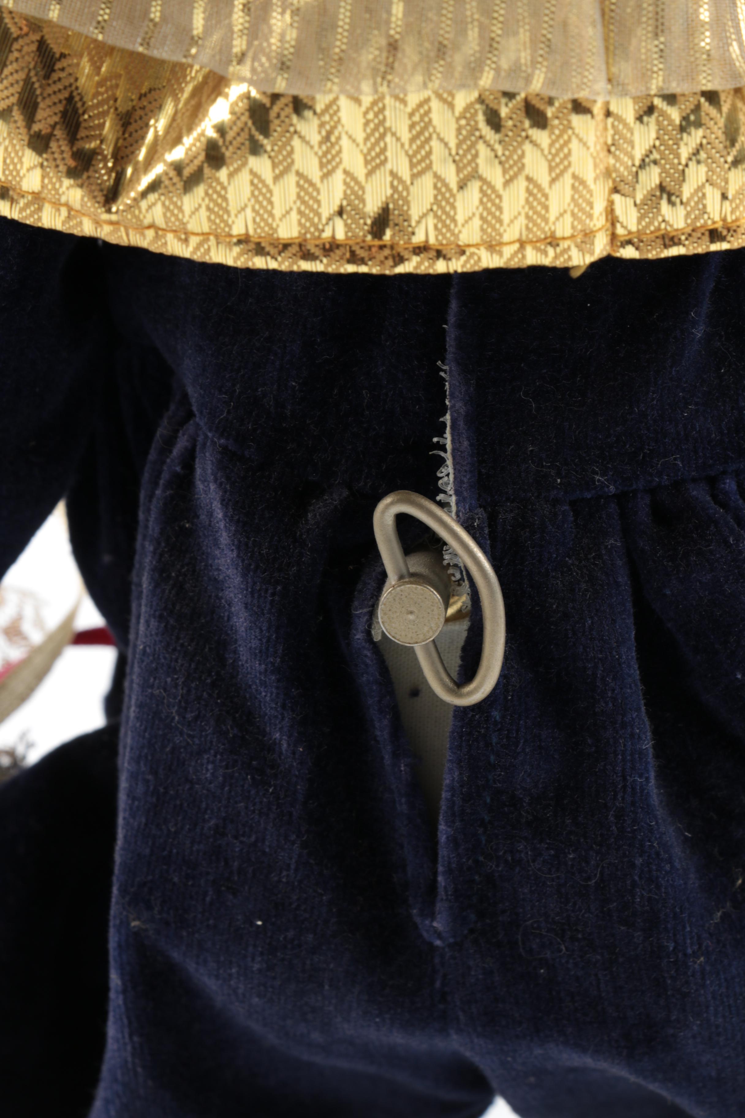 Vintage Musical Pierrot Mime Porcelain Doll